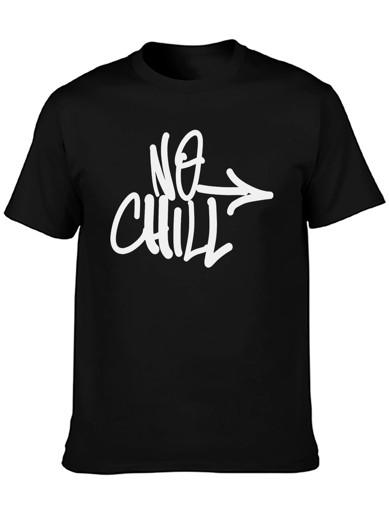 No Chill Graphic Print Mens Black T-Shirt