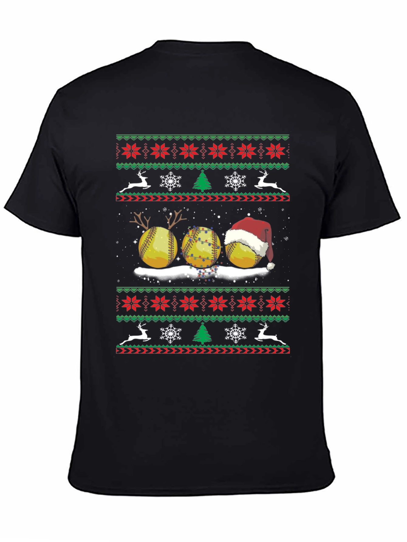 Christmas Softball Ugly Sweater T-Shirt