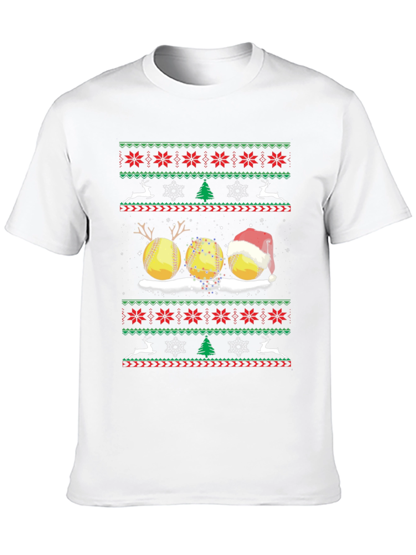 Christmas Softball Ugly Sweater T-Shirt