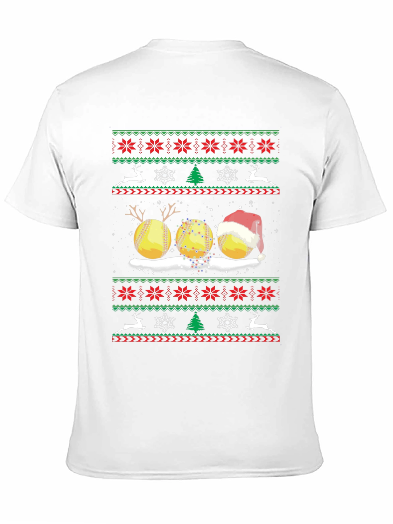 Christmas Softball Ugly Sweater T-Shirt