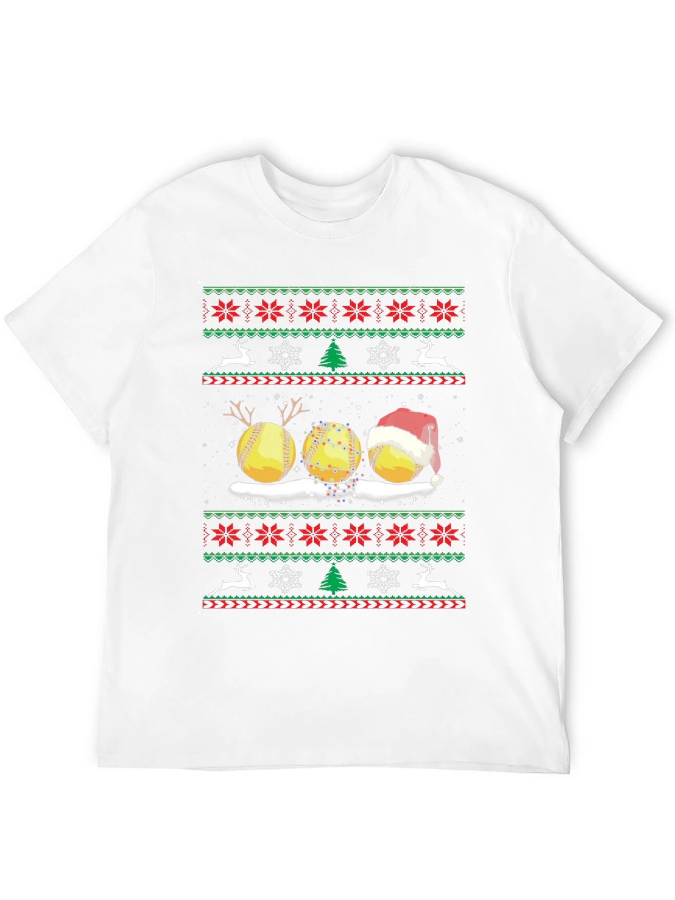 Christmas Softball Ugly Sweater T-Shirt