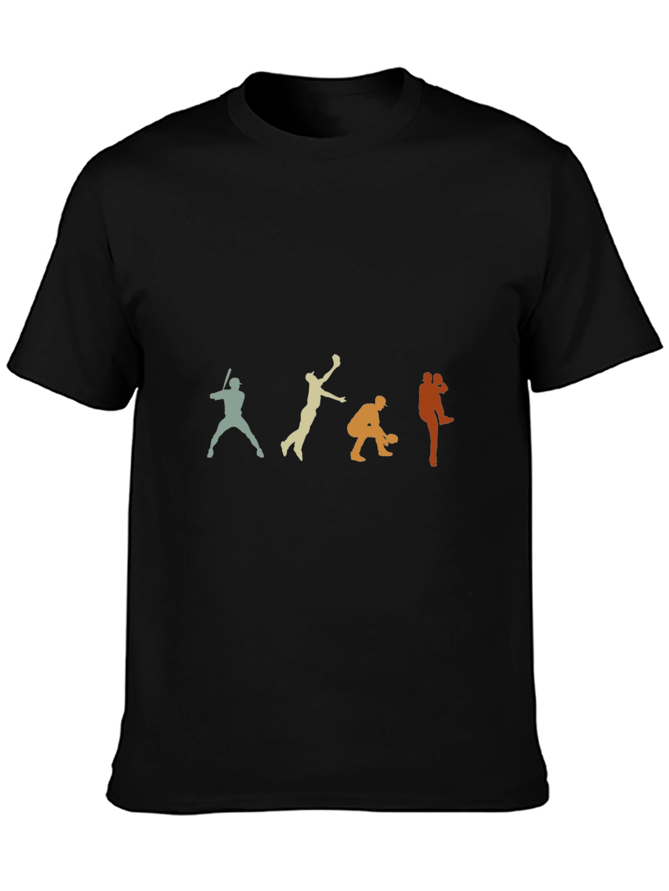 Baseball Evolution Graphic T-Shirt - Black