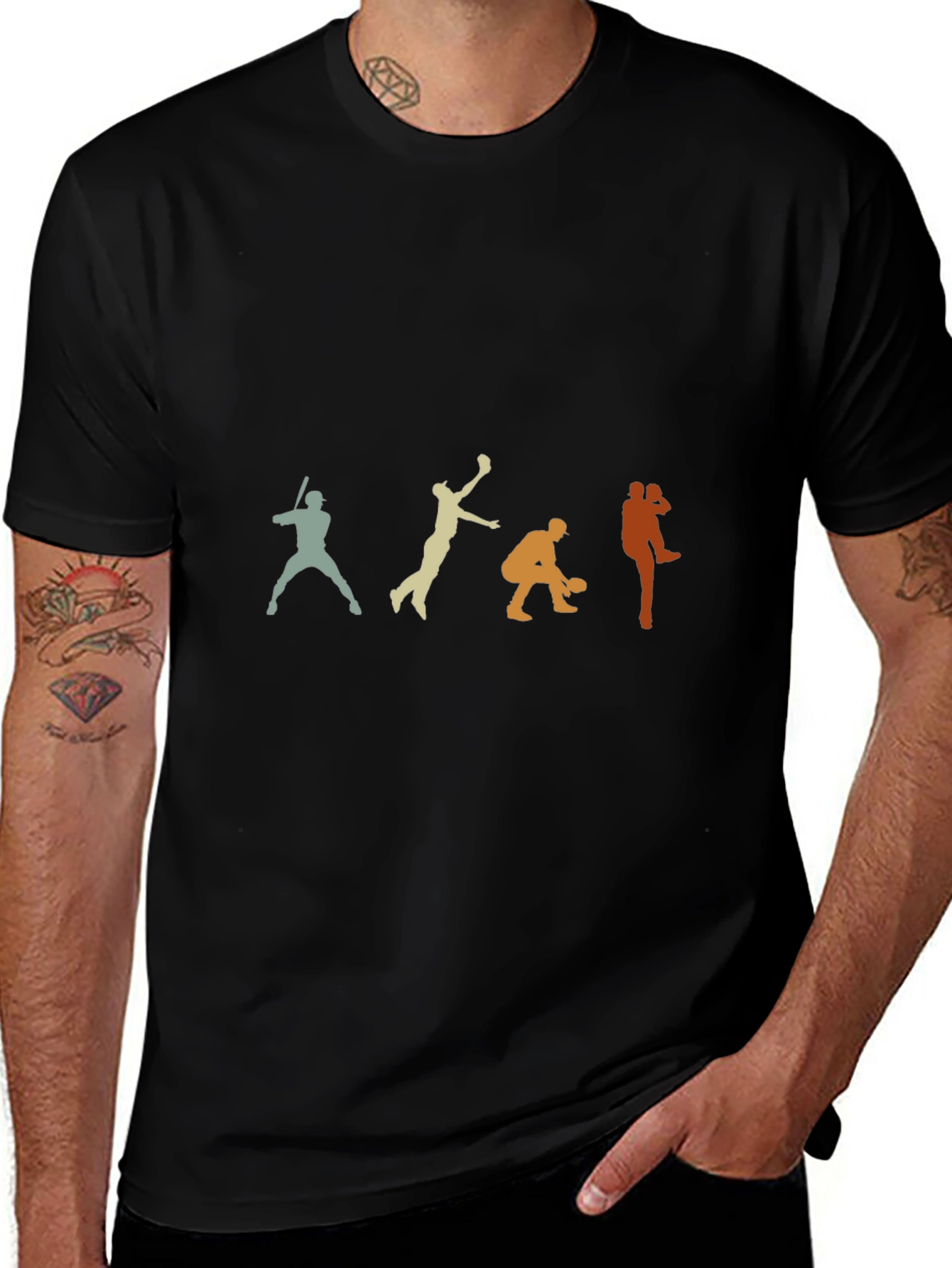 Baseball Evolution Graphic T-Shirt - Black