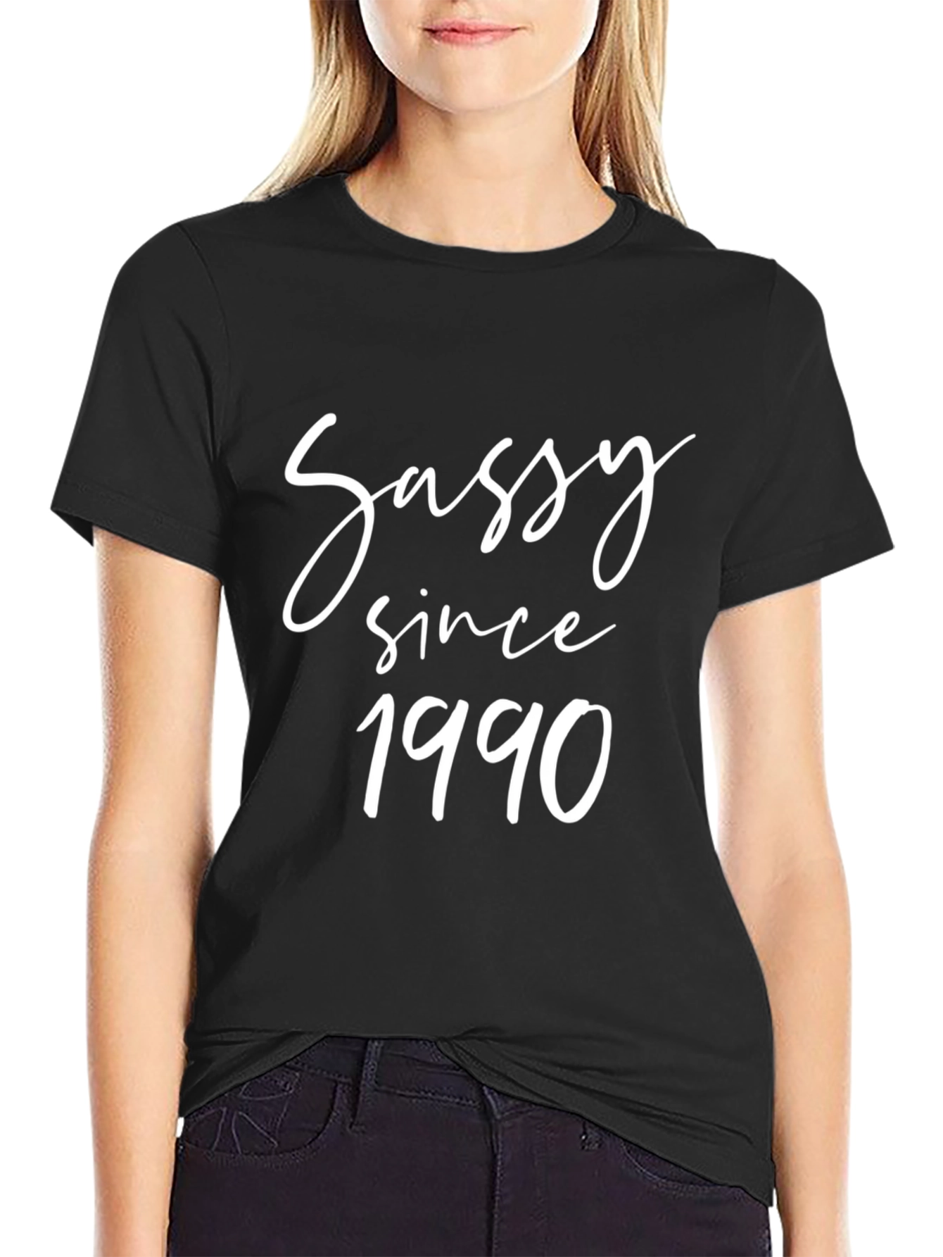 Sassy Since 1990 Graphic Tee - Black T-Shirt