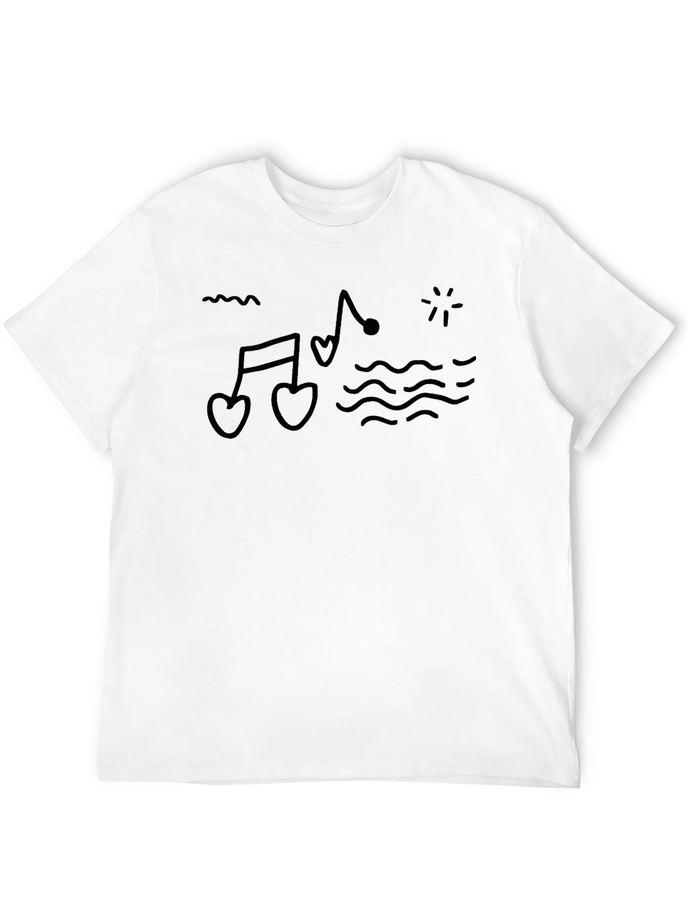 Heart Notes T-Shirt - Stylish Music Lover Tee