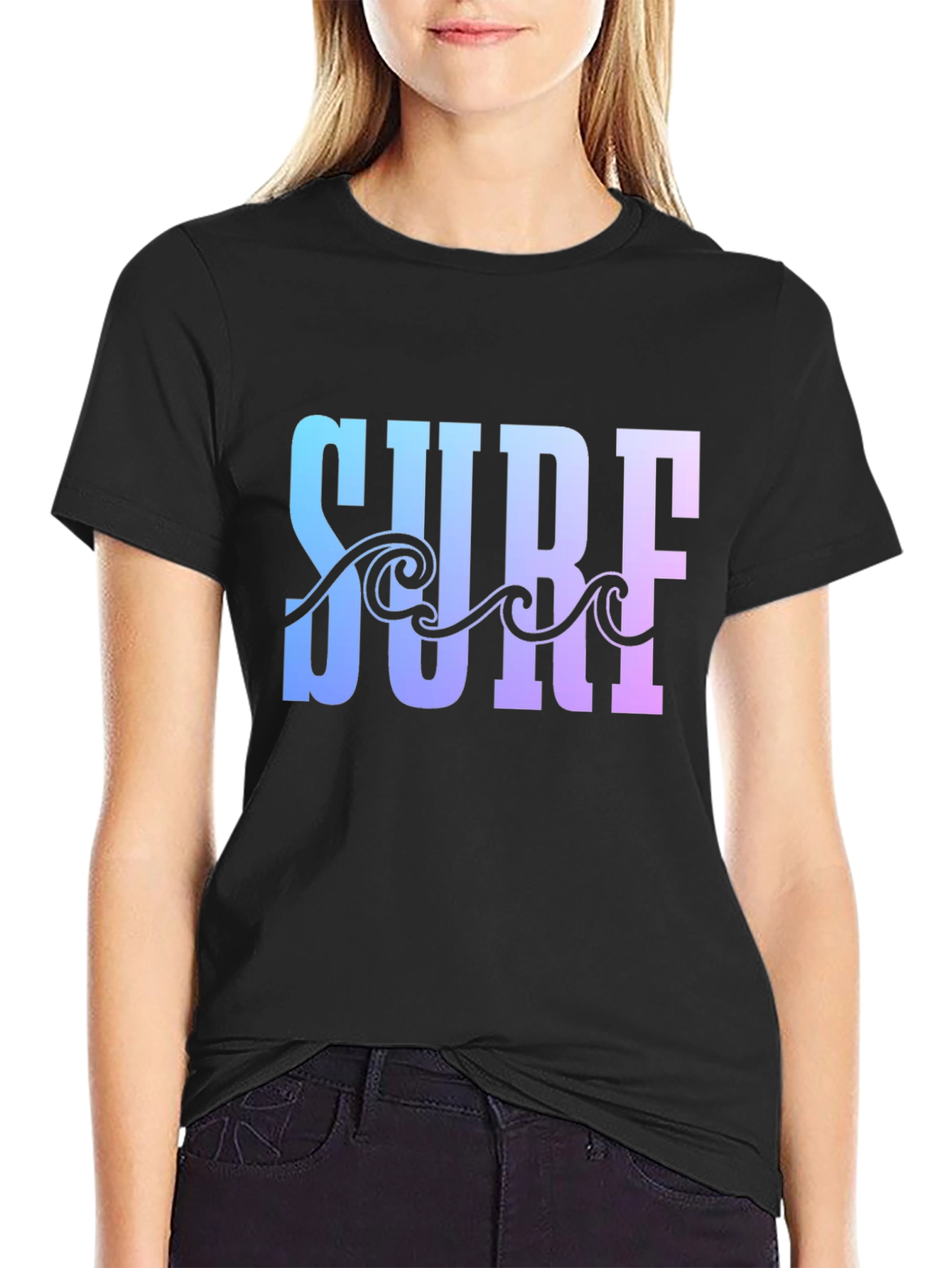 Surf Graphic Mens Black Tee