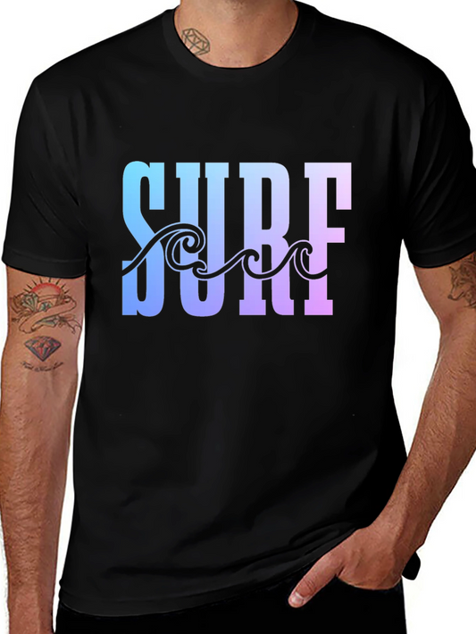 Surf Graphic Mens Black Tee