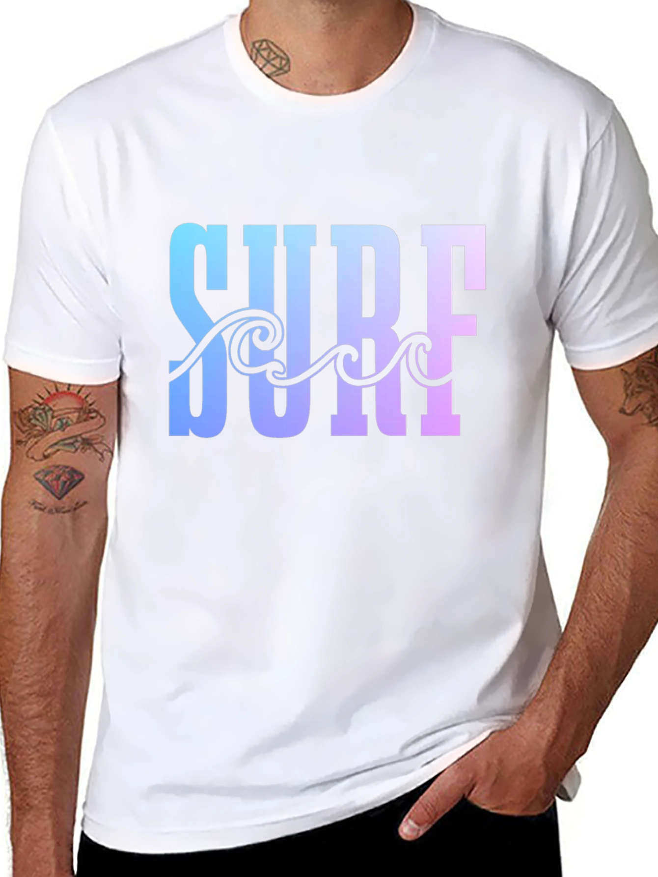 Surf Graphic Mens Black Tee
