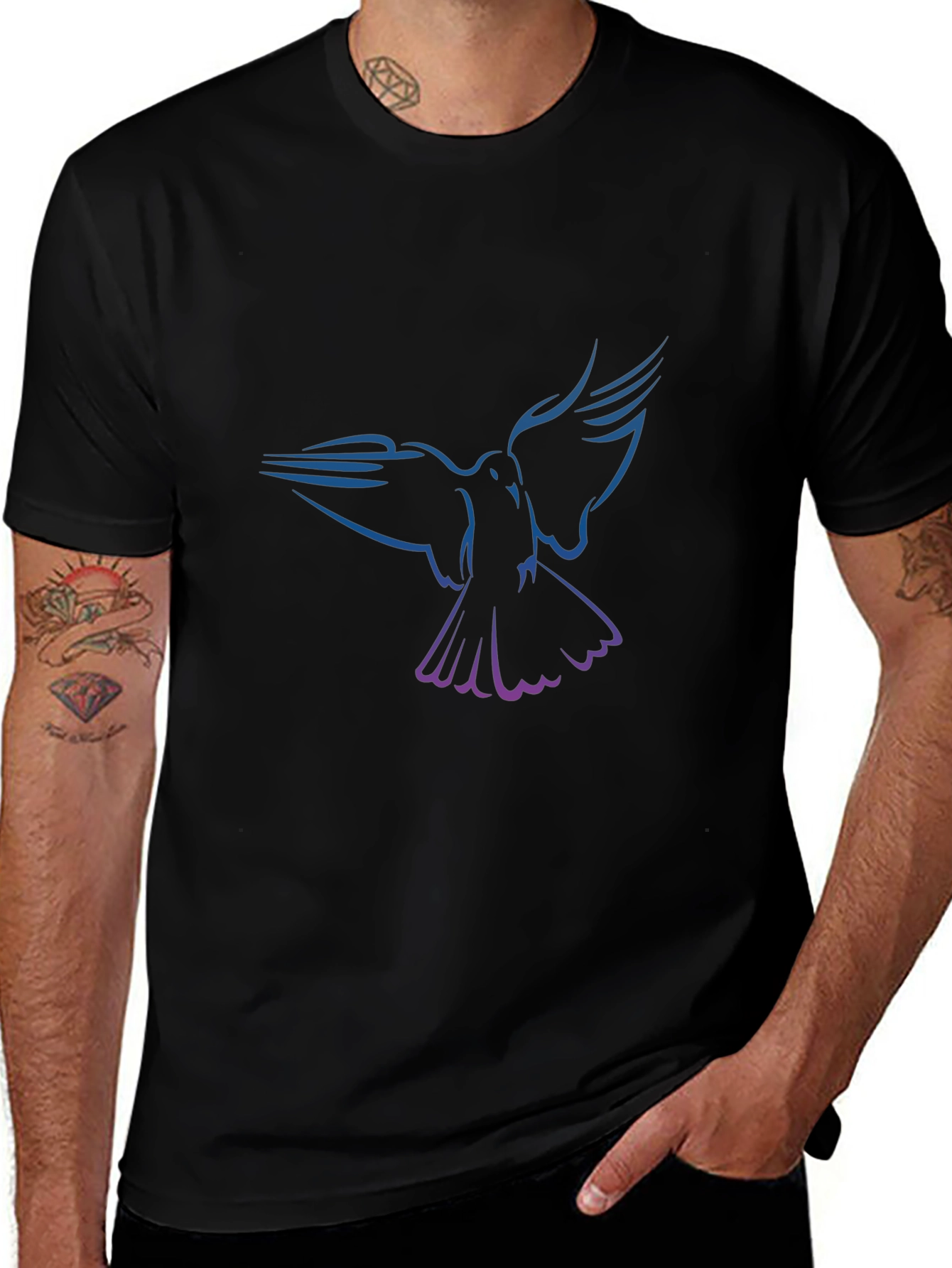 Dove Graphic Black T-Shirt