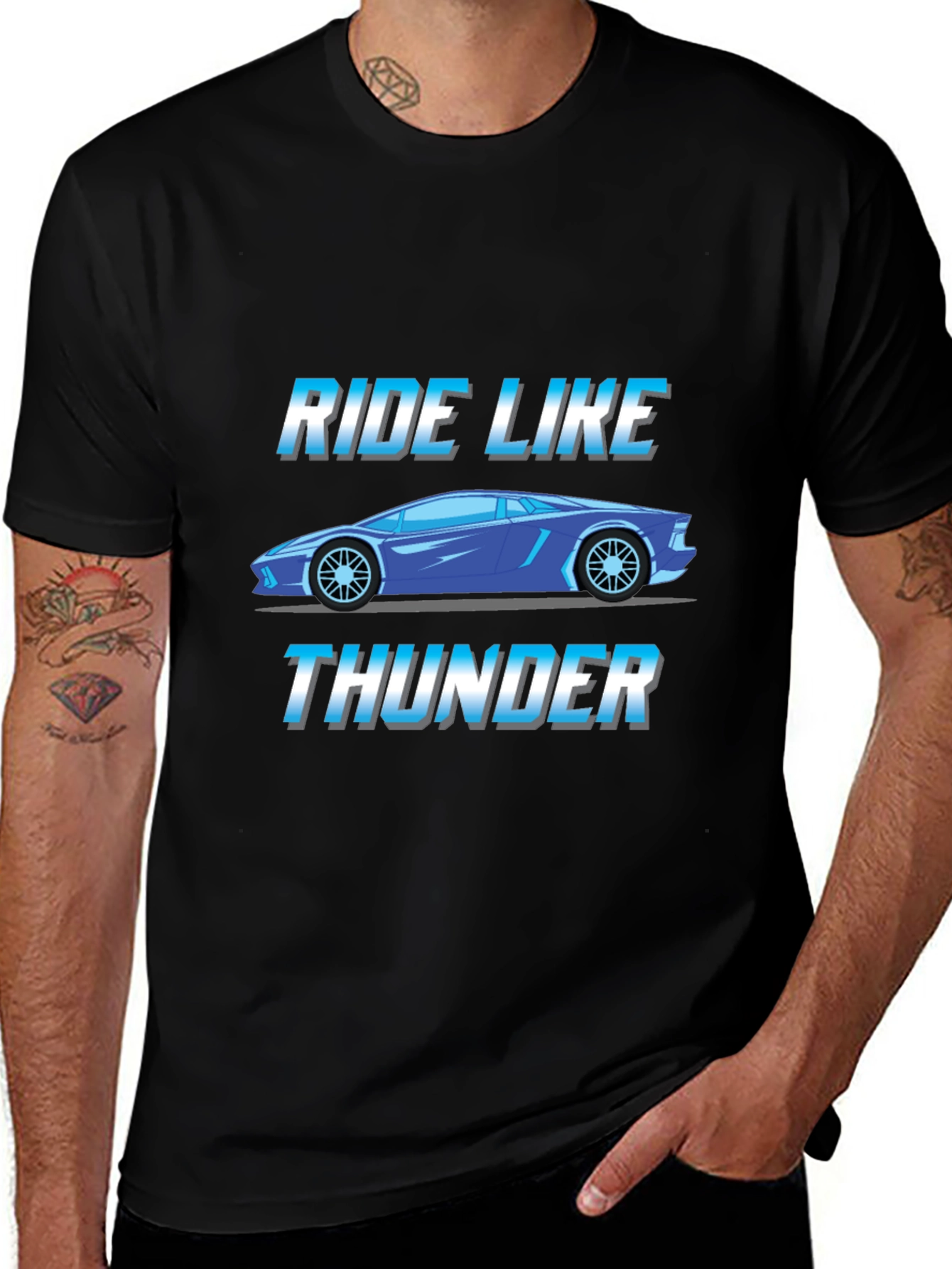 Ride Like Thunder Graphic Tee - Black