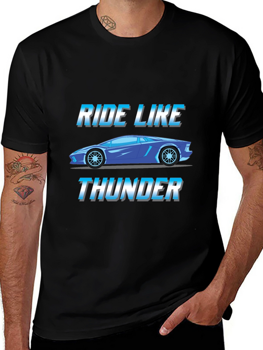 Ride Like Thunder Graphic Tee - Black