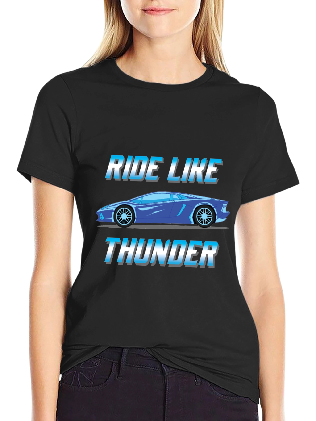 Ride Like Thunder Graphic Tee - Black