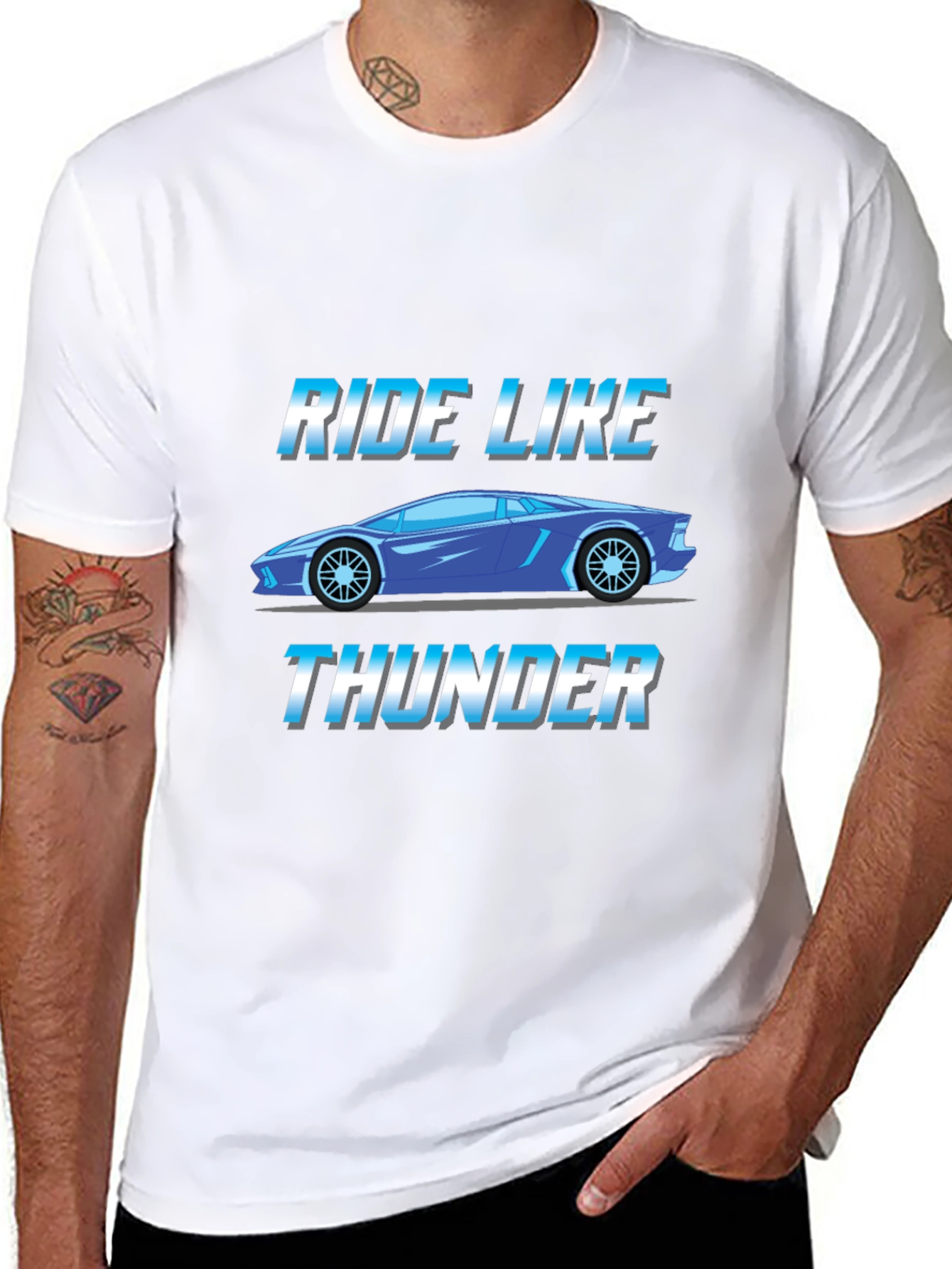 Ride Like Thunder Graphic Tee - Black