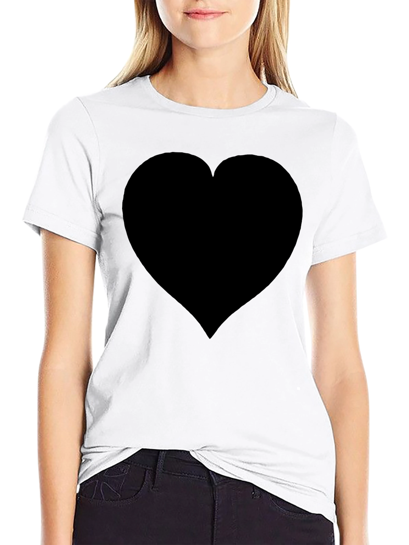 Black Heart Graphic Tee - Stylish & Modern Fit