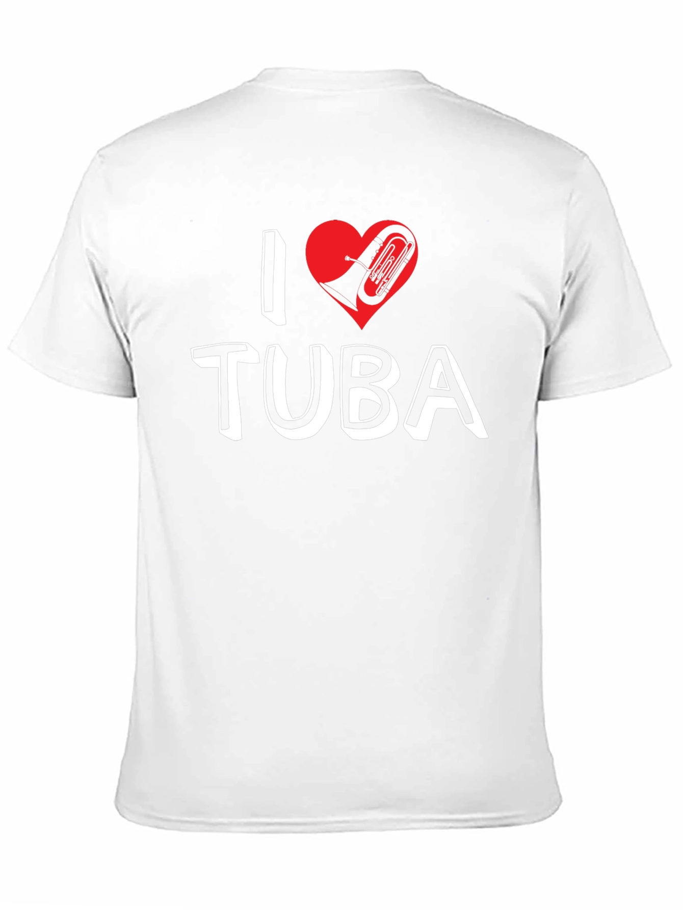 I Love Tuba Graphic Tee - Music Lover Shirt