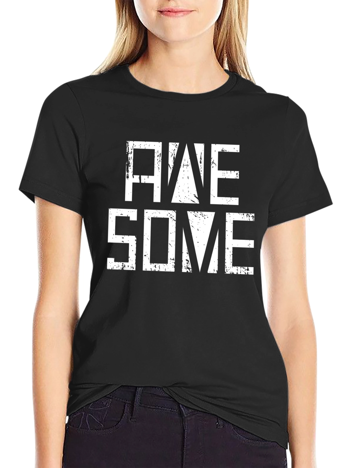 Awesome Graphic Print Mens Black T-Shirt