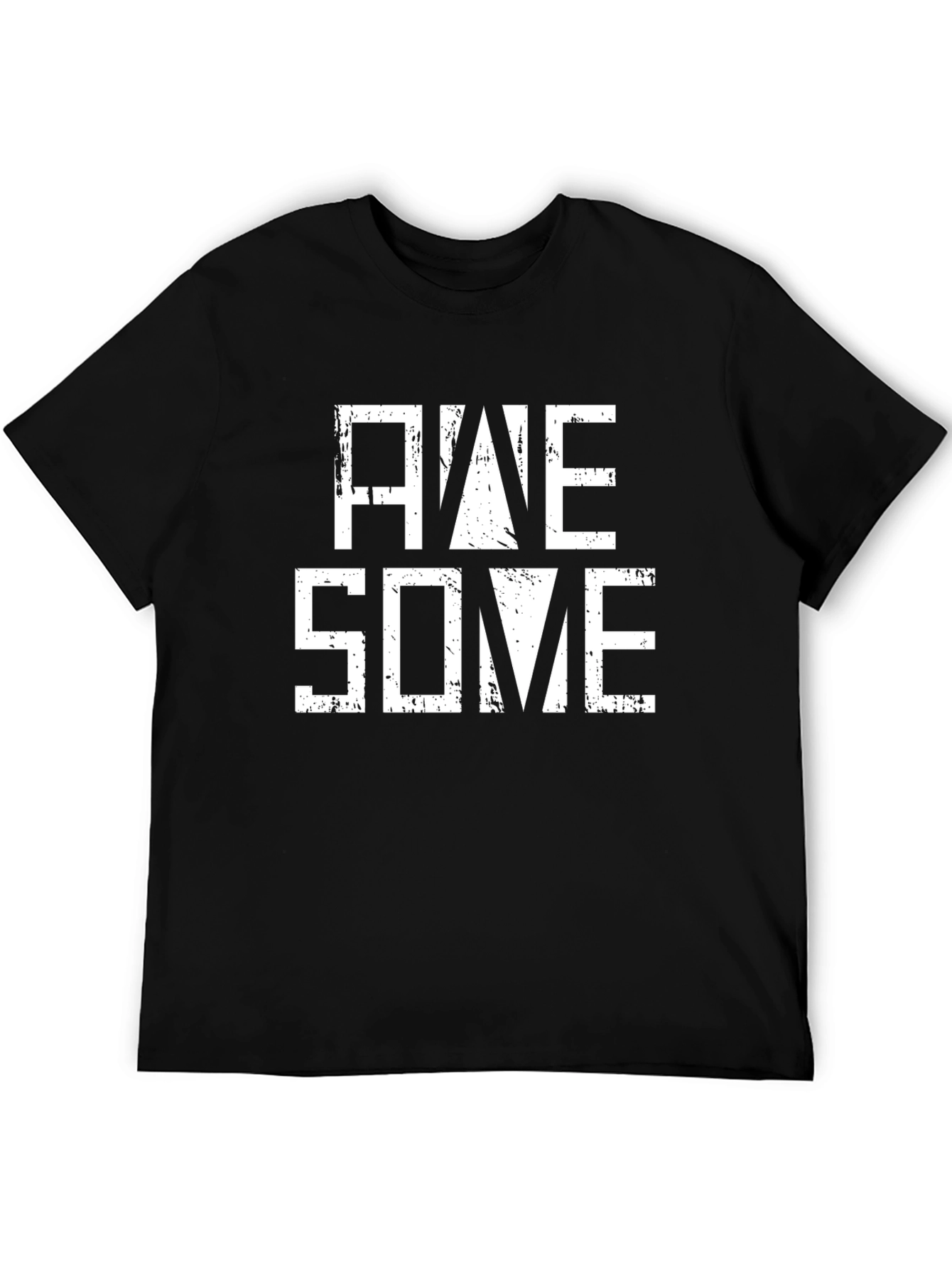 Awesome Graphic Print Mens Black T-Shirt