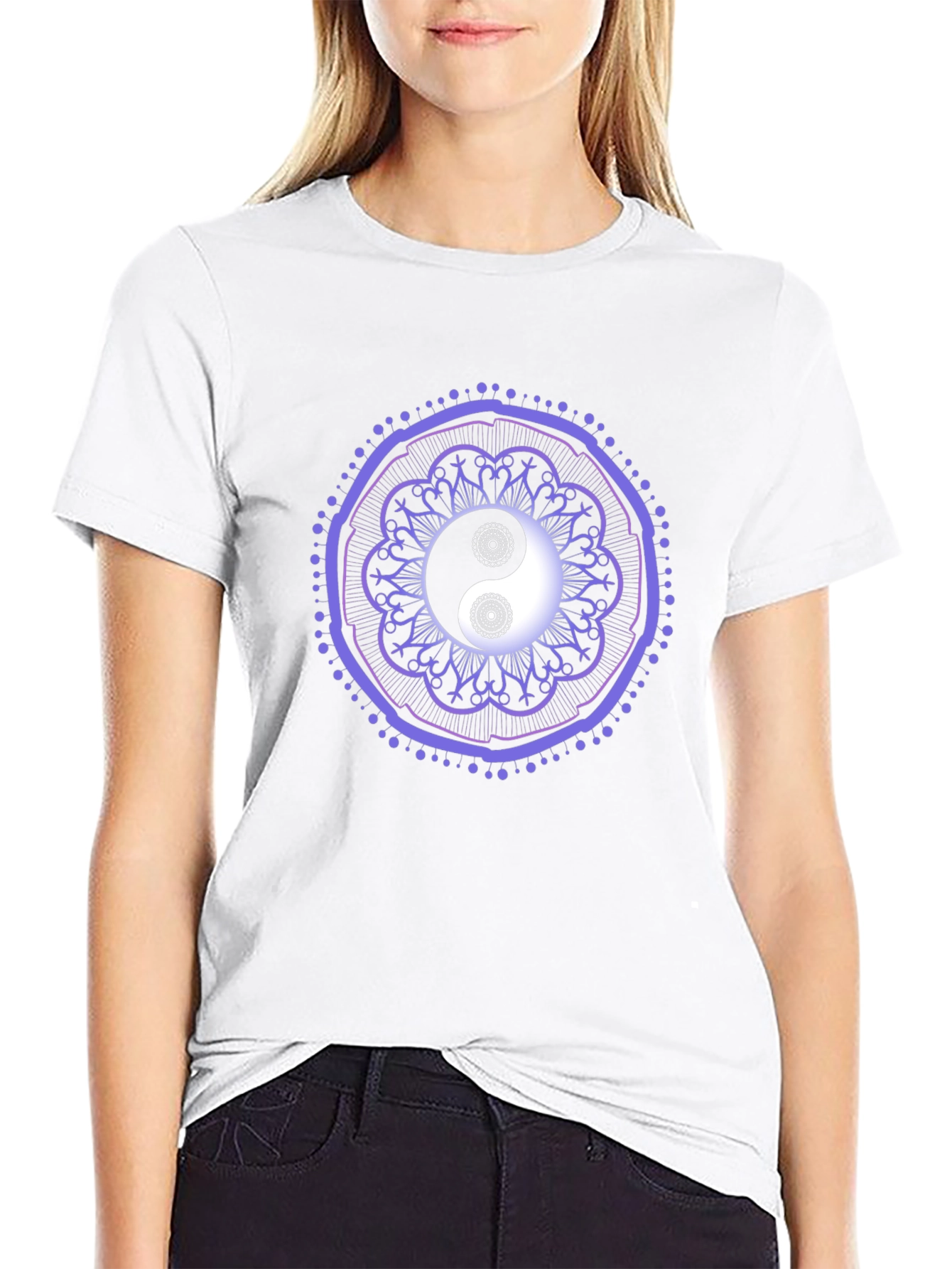 Yin Yang Mandala Graphic Tee - Zen Balance T-Shirt
