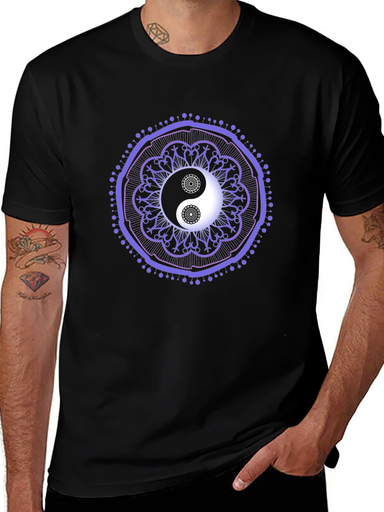 Yin Yang Mandala Graphic Tee - Zen Balance T-Shirt