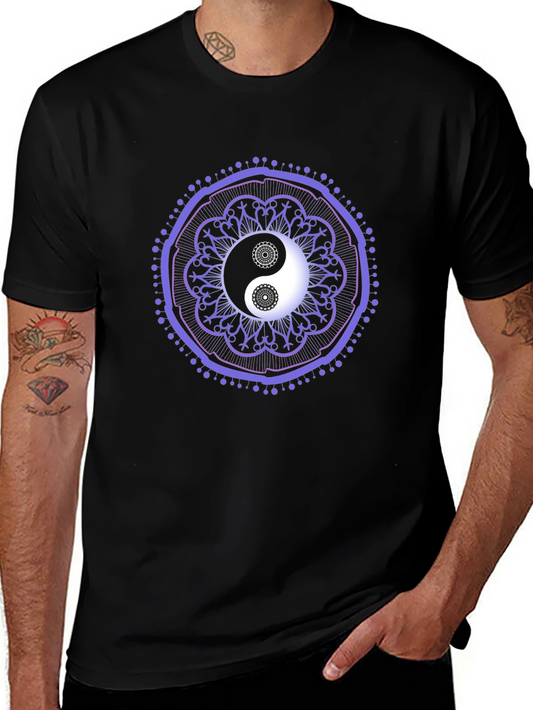 Yin Yang Mandala Graphic Tee - Zen Balance T-Shirt