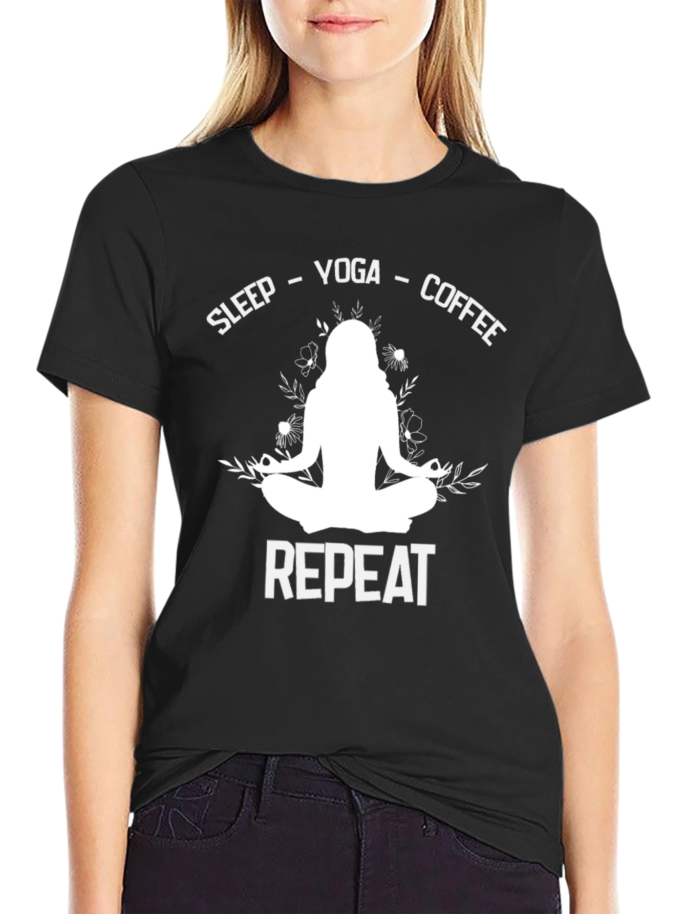 Sleep Yoga Coffee Repeat T-Shirt