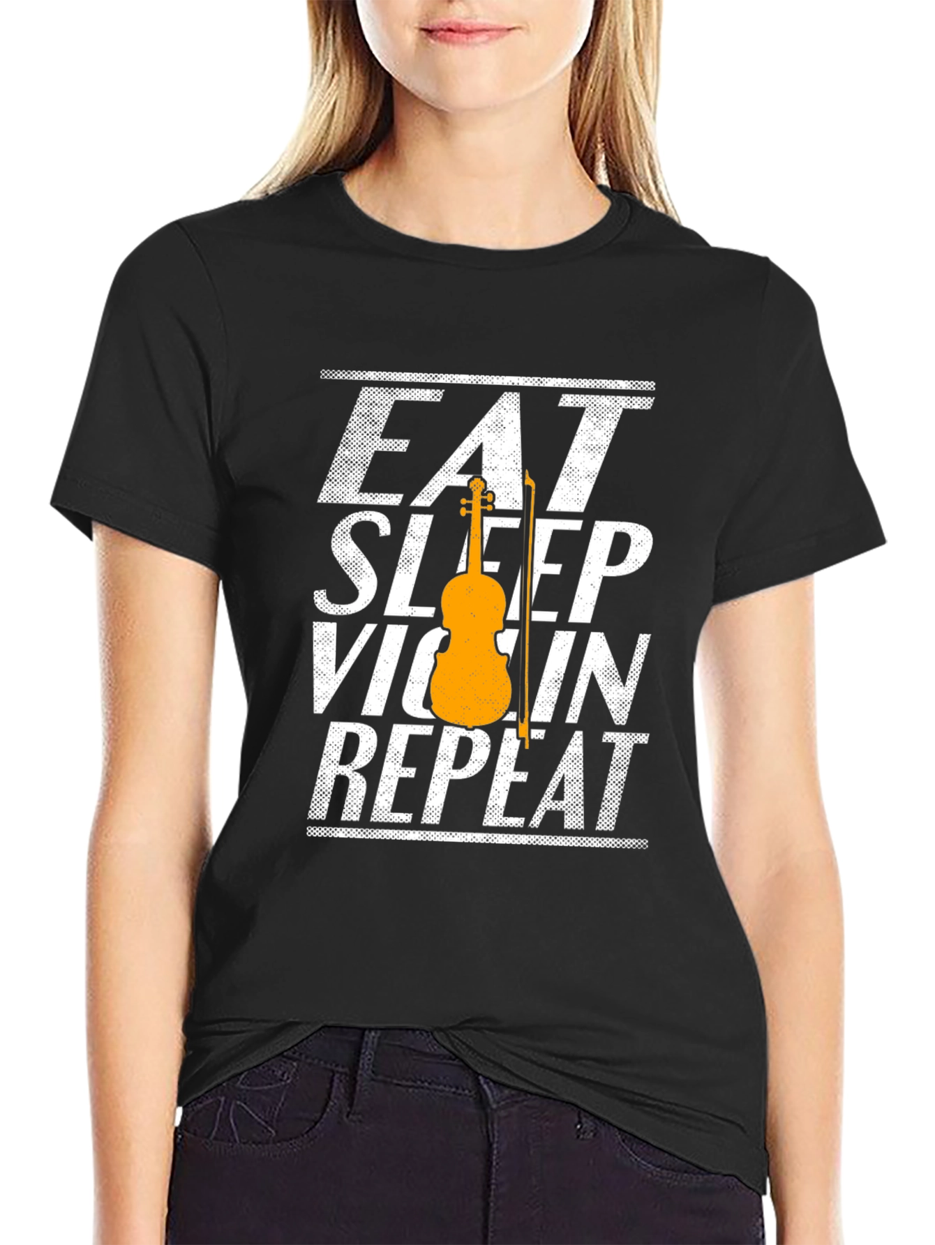 Eat Sleep Violin Repeat T-Shirt Music Lover Tee