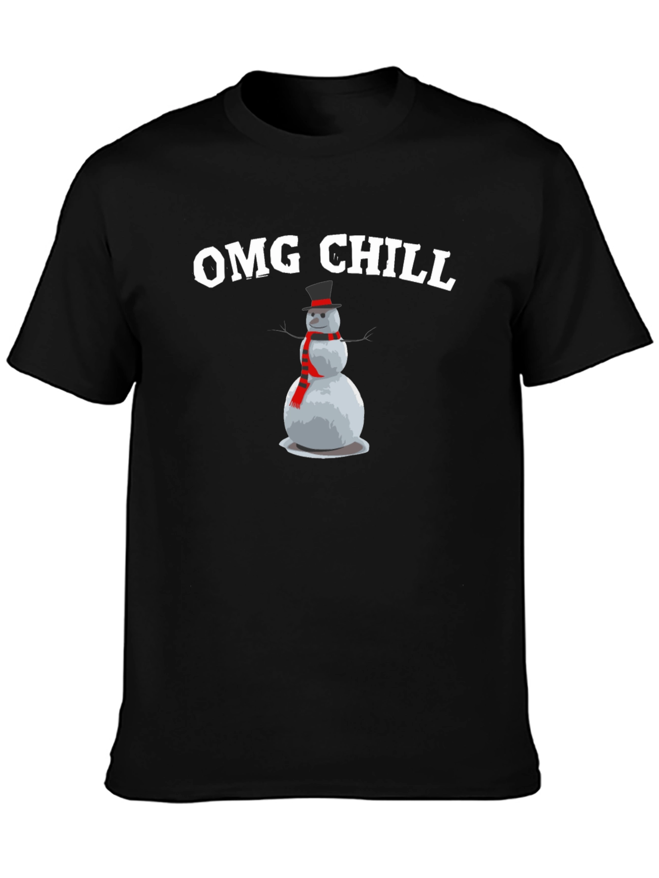 OMG Chill Snowman Graphic T-Shirt