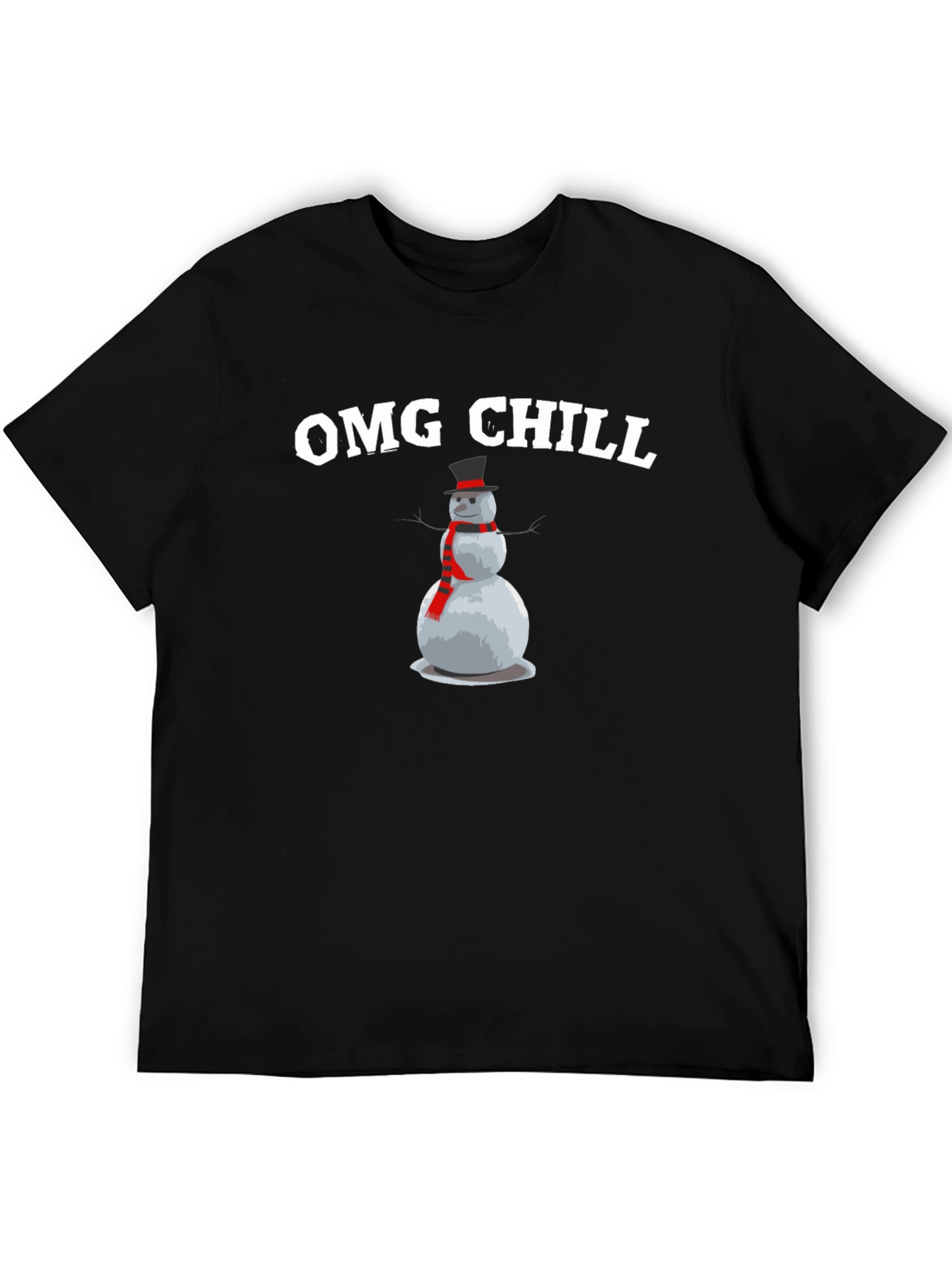 OMG Chill Snowman Graphic T-Shirt