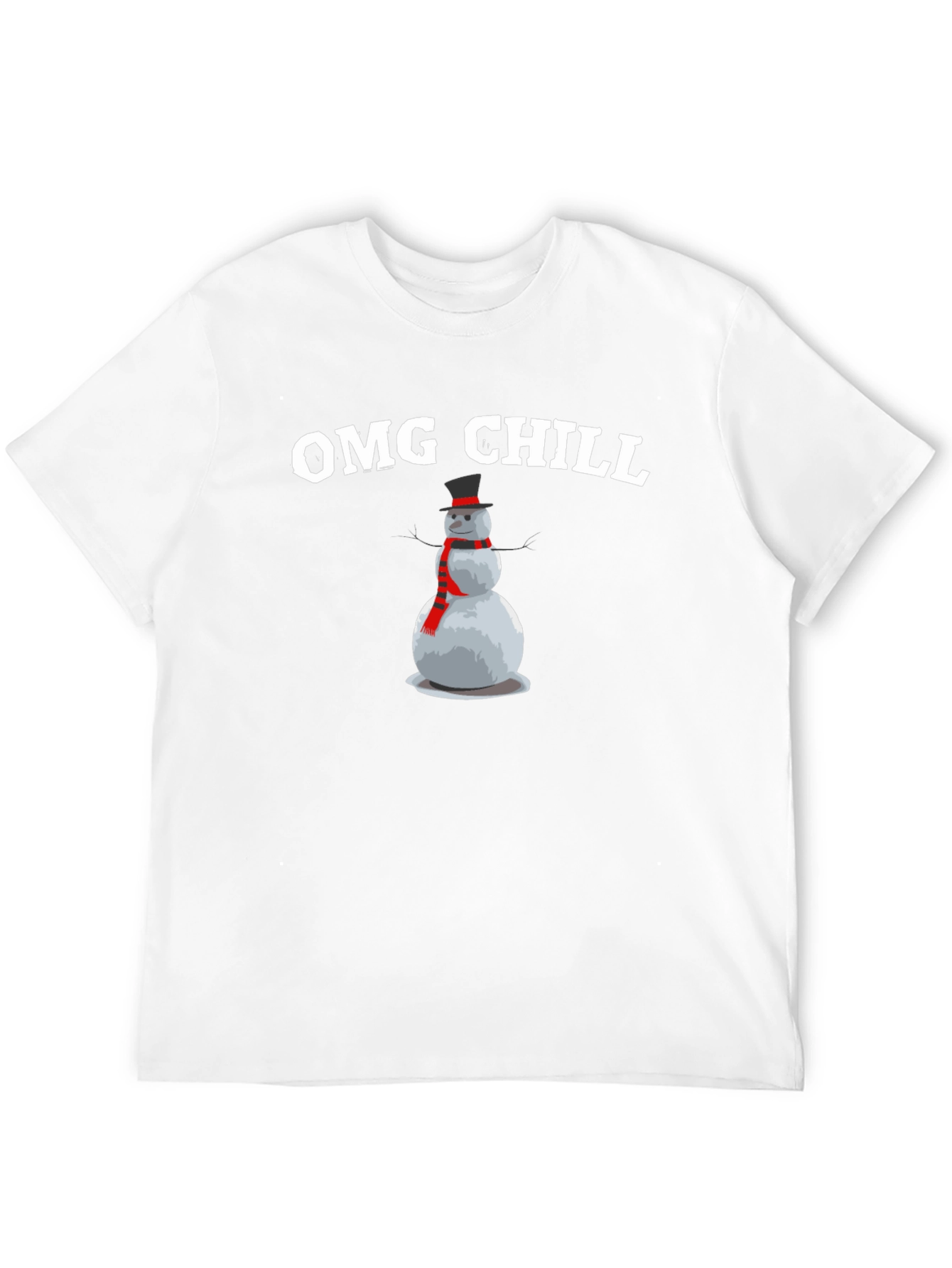 OMG Chill Snowman Graphic T-Shirt