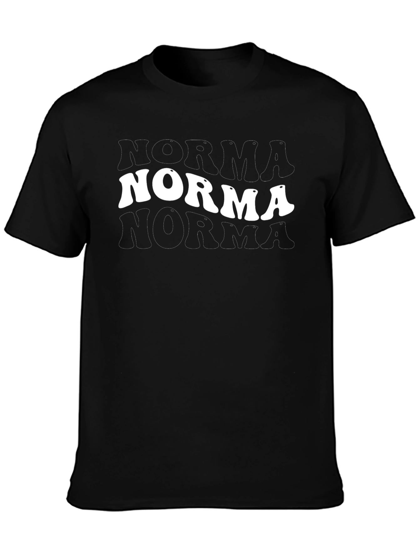 Norma Retro Style T-Shirt Black Tee