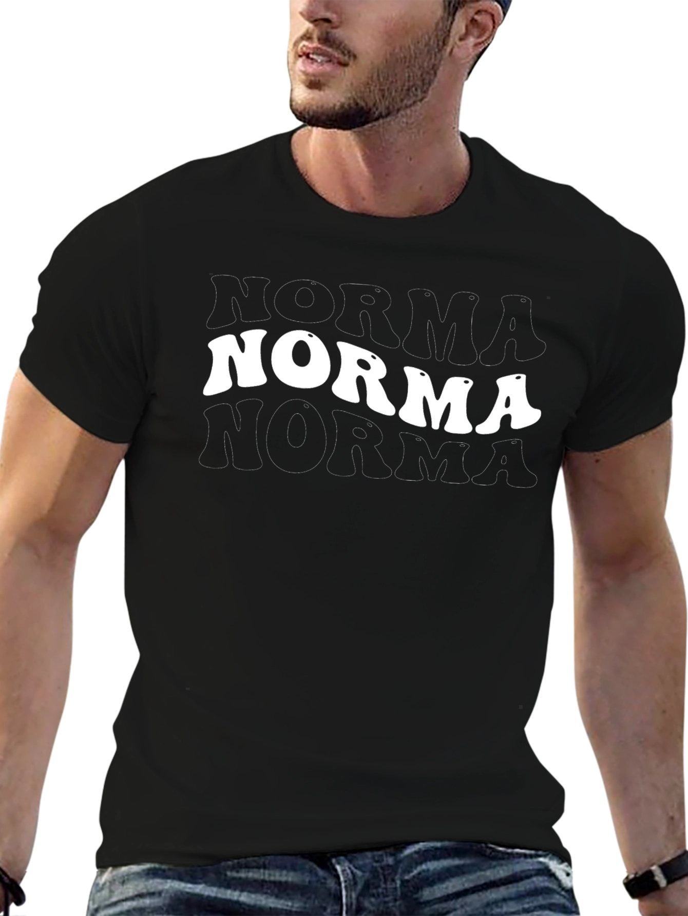 Norma Retro Style T-Shirt Black Tee