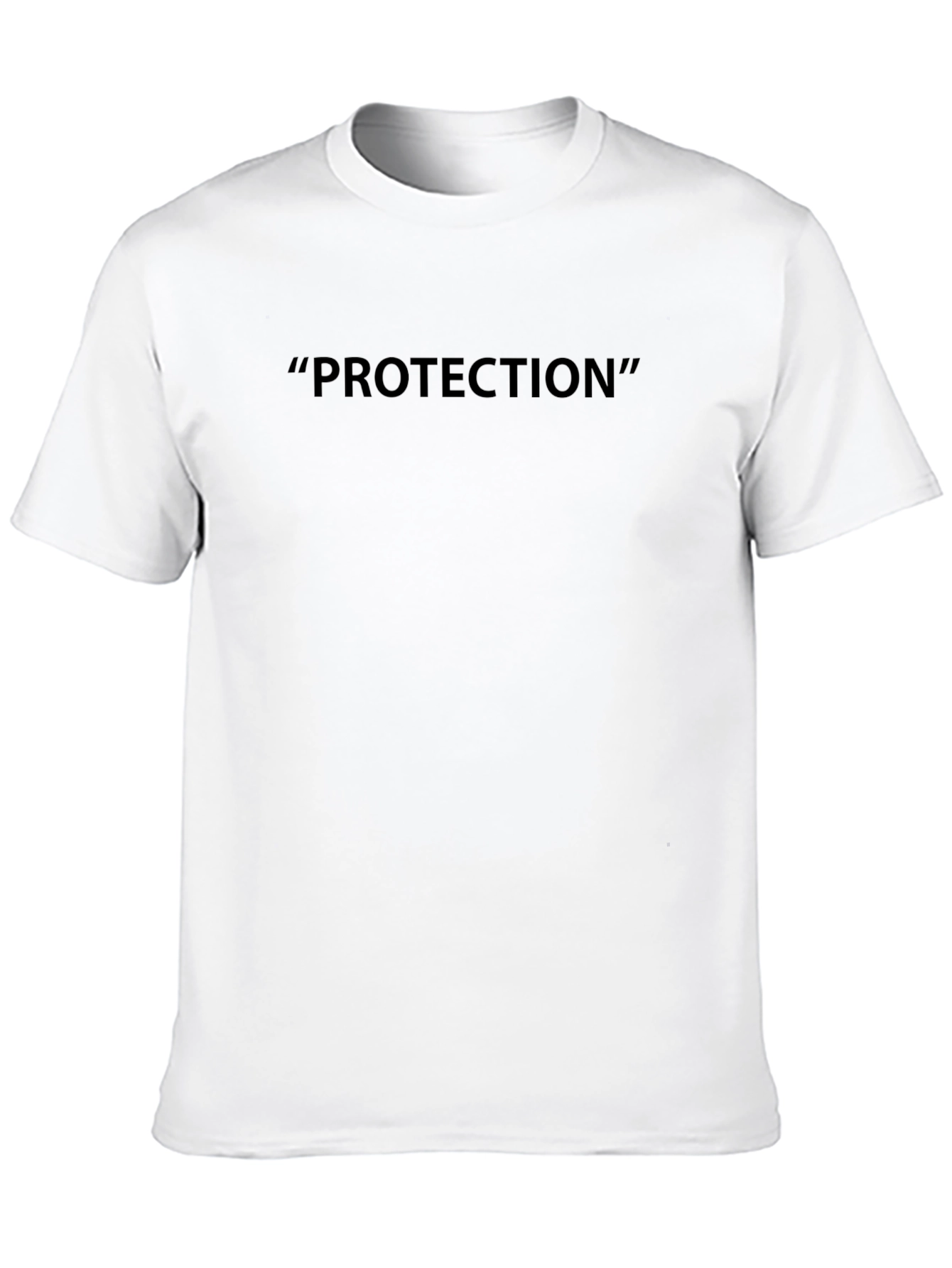 Protection Black Tee - Minimalist Statement