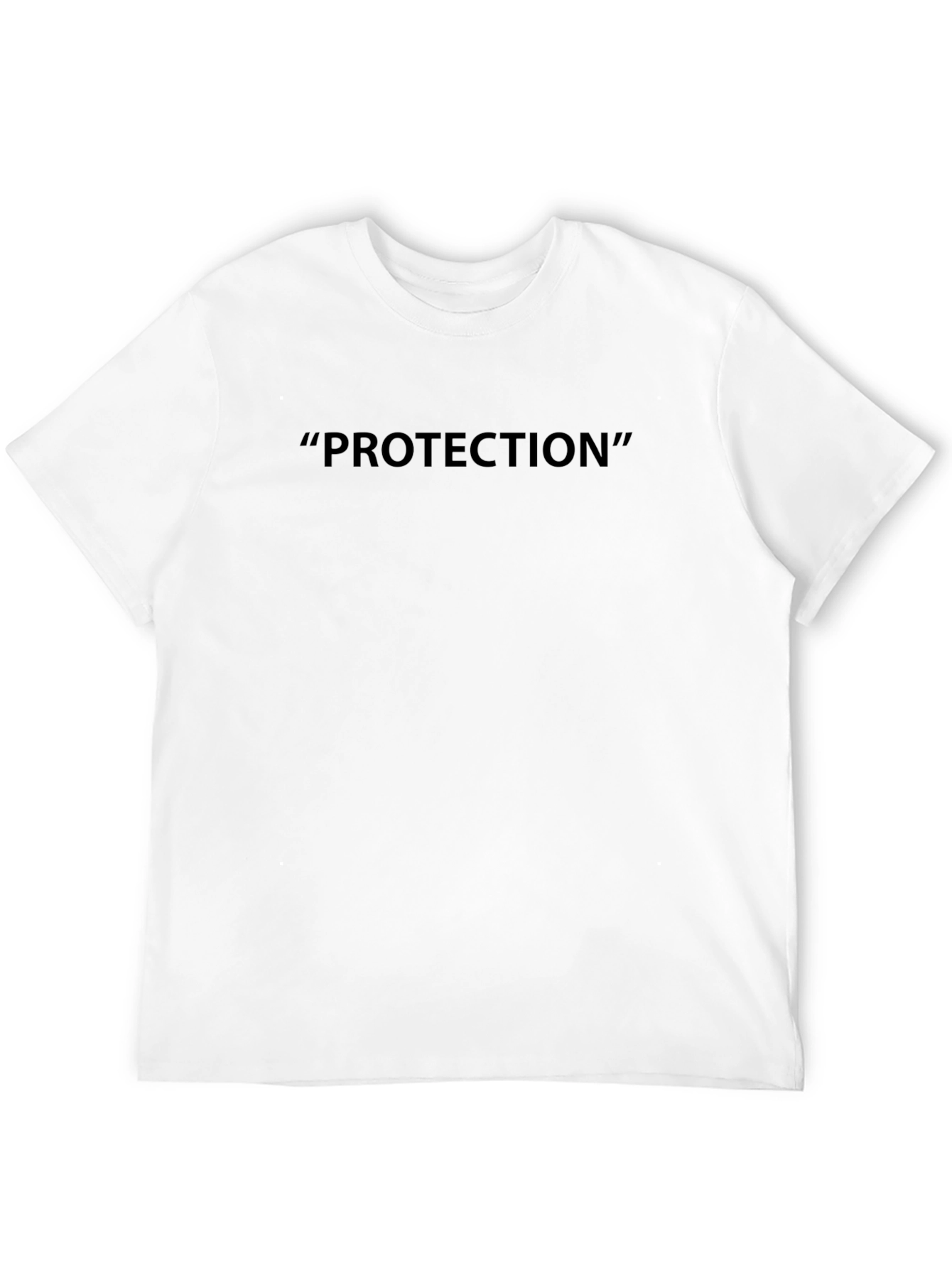 Protection Black Tee - Minimalist Statement