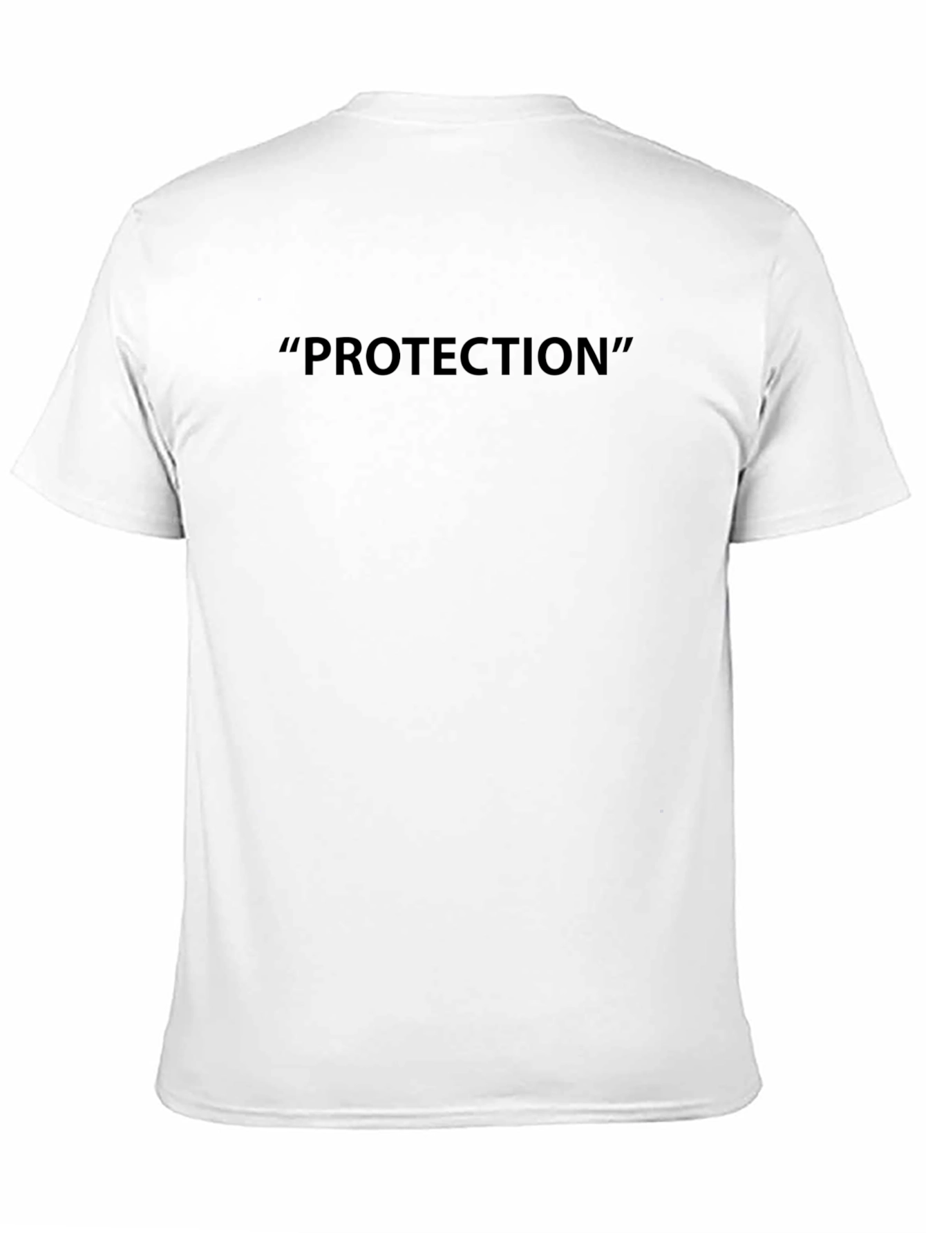 Protection Black Tee - Minimalist Statement