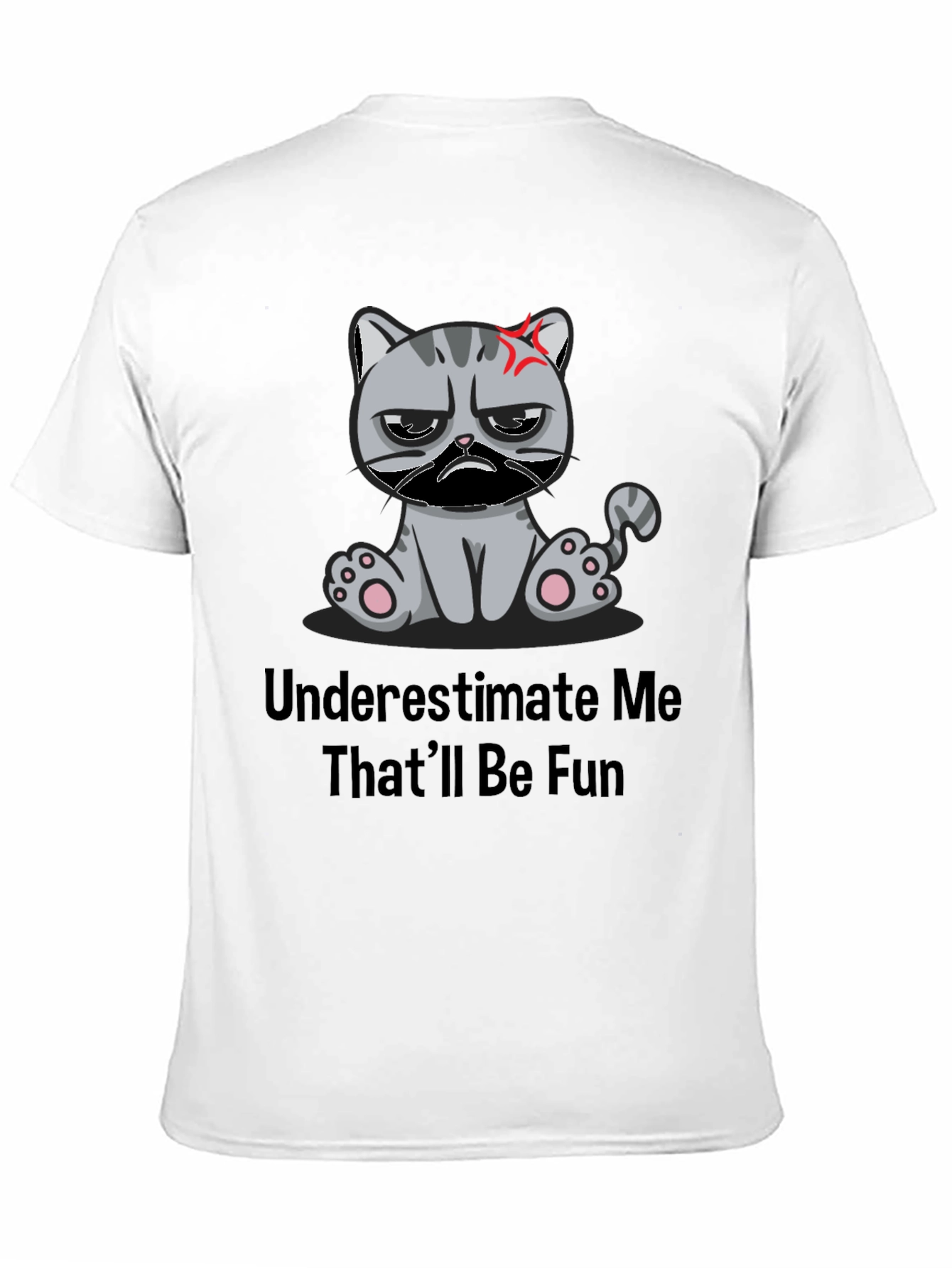 Grumpy Cat Humor T-Shirt - Underestimate Me!