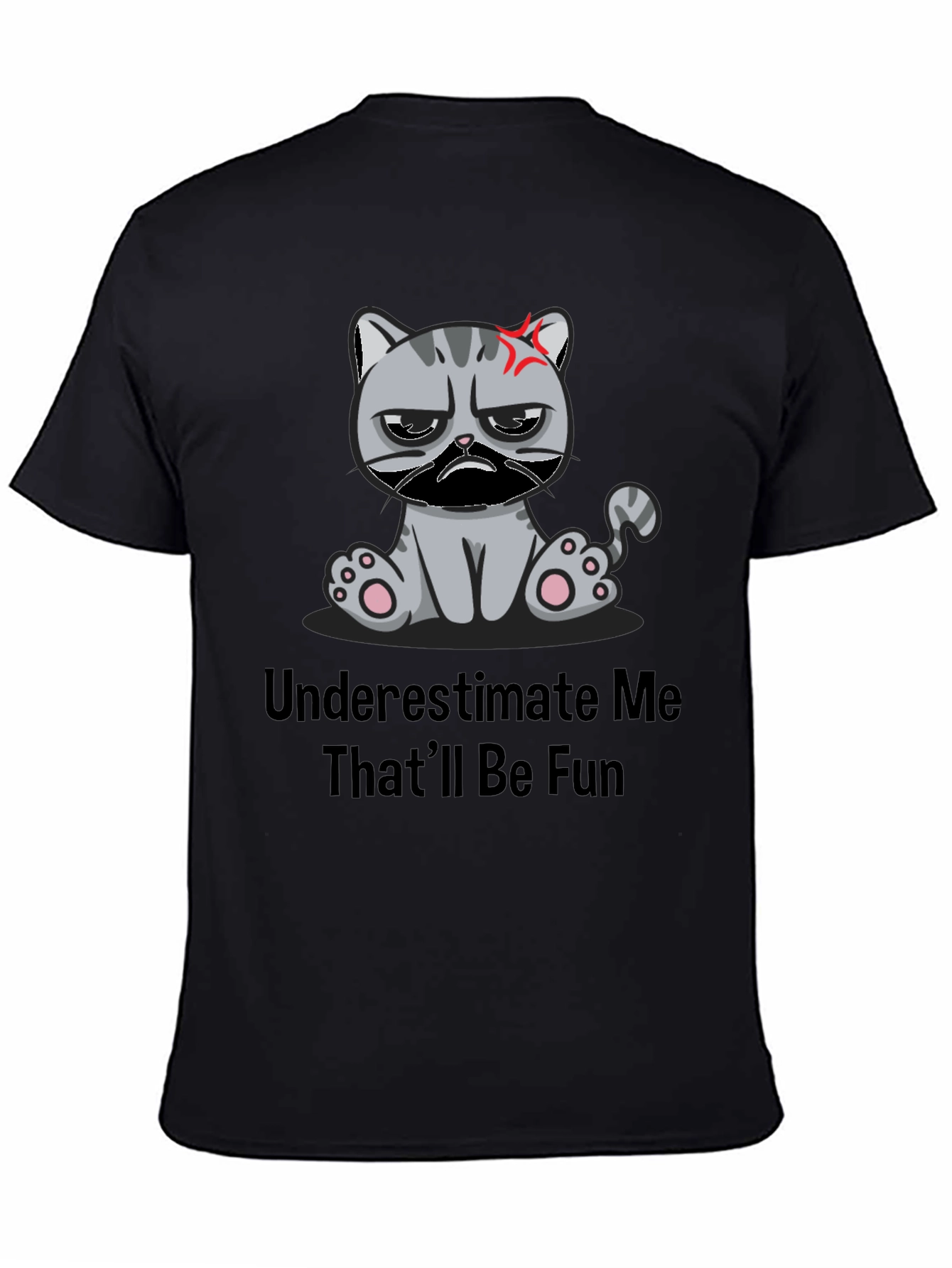 Grumpy Cat Humor T-Shirt - Underestimate Me!