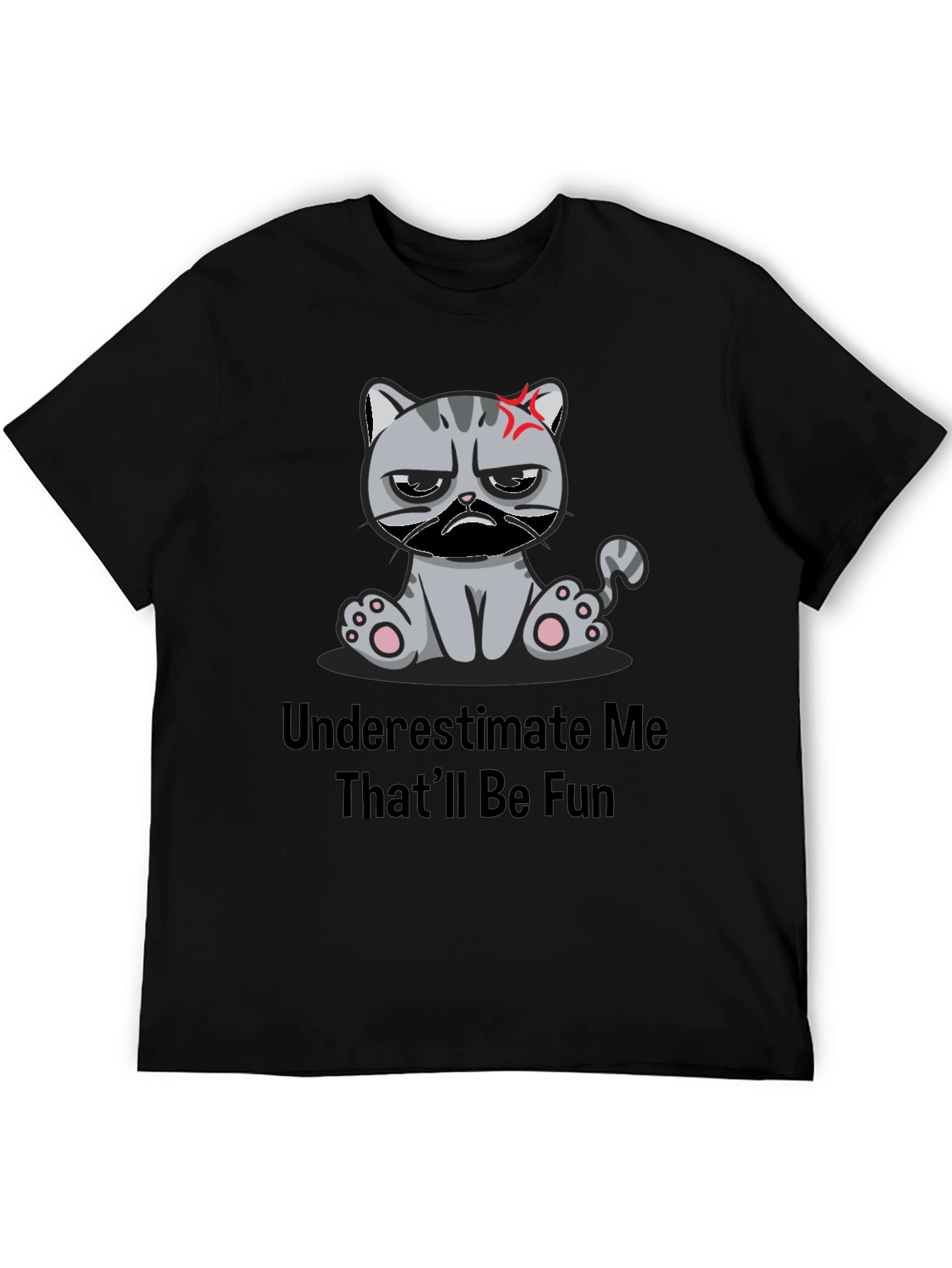 Grumpy Cat Humor T-Shirt - Underestimate Me!