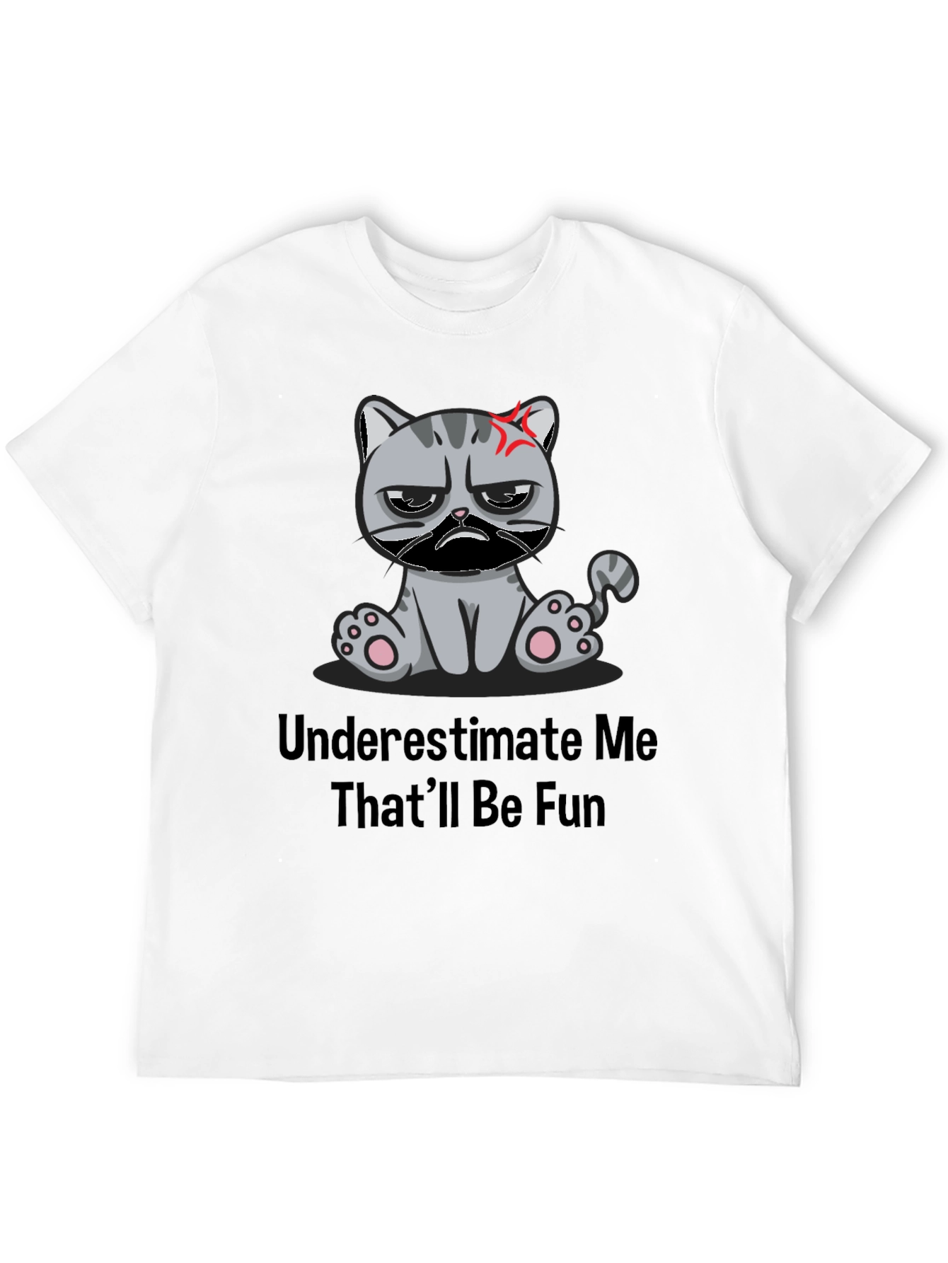 Grumpy Cat Humor T-Shirt - Underestimate Me!
