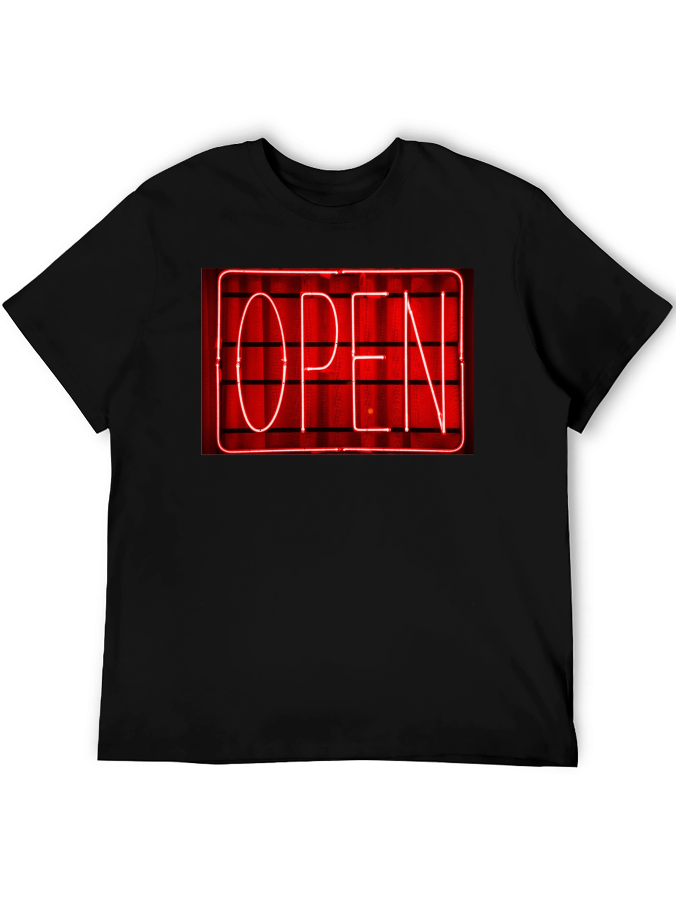 Neon Open Sign Graphic T-Shirt