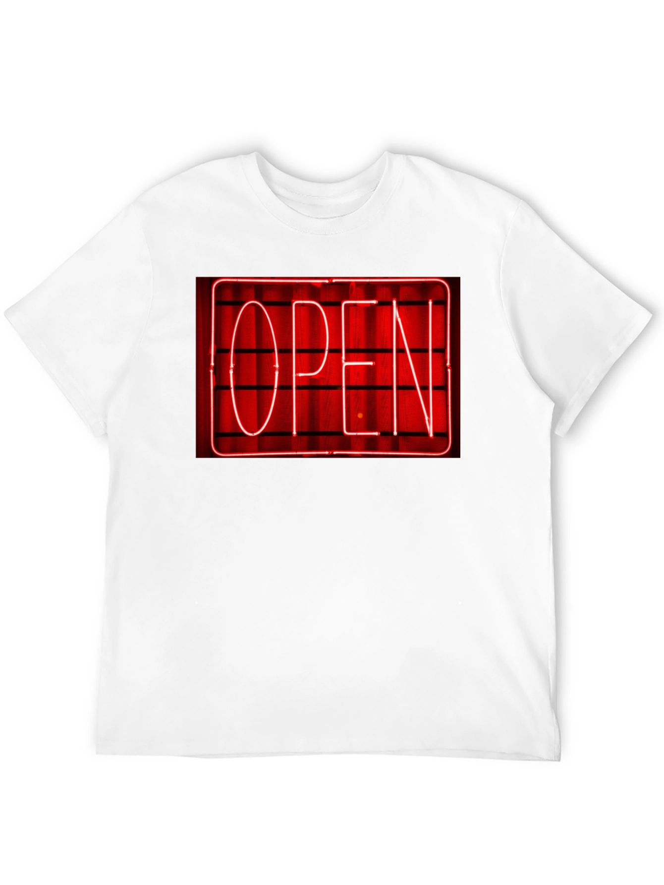 Neon Open Sign Graphic T-Shirt
