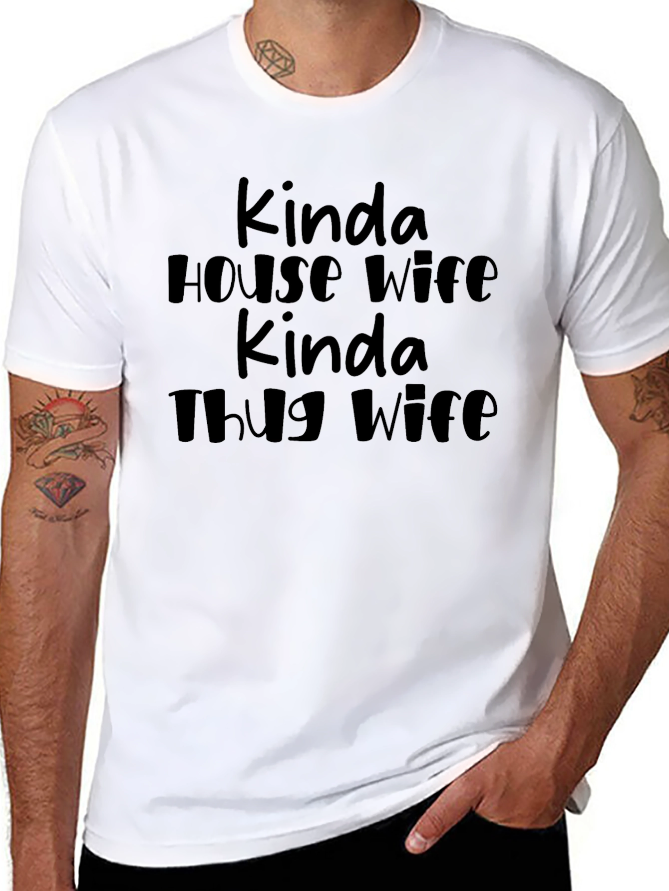 Kinda House Wife Kinda Thug Wife Black Tee