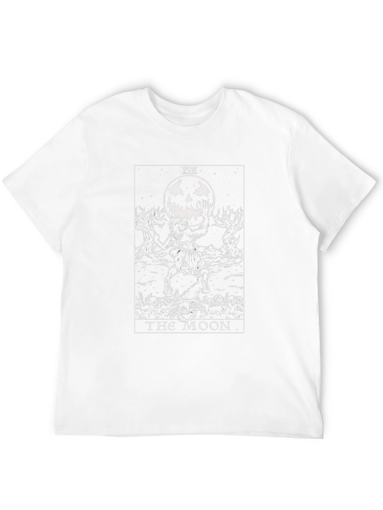 The Moon Tarot Card Graphic T-Shirt - Black