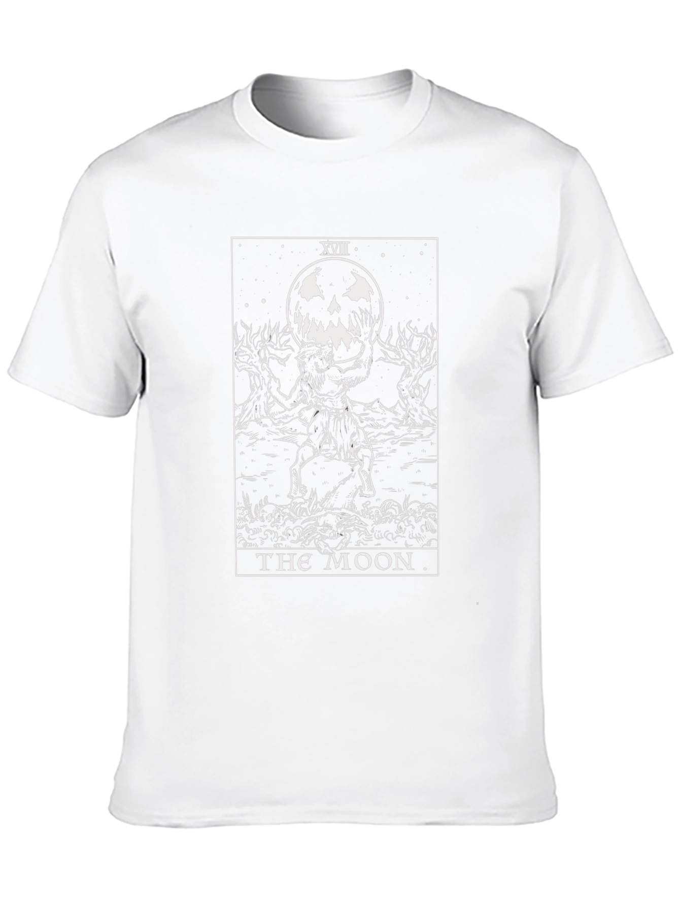 The Moon Tarot Card Graphic T-Shirt - Black