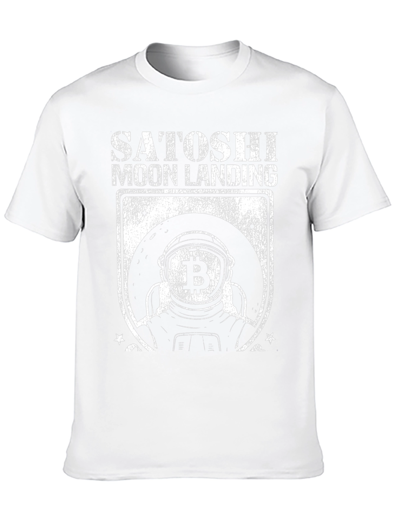 Satoshi Moon Landing Black Graphic T-Shirt