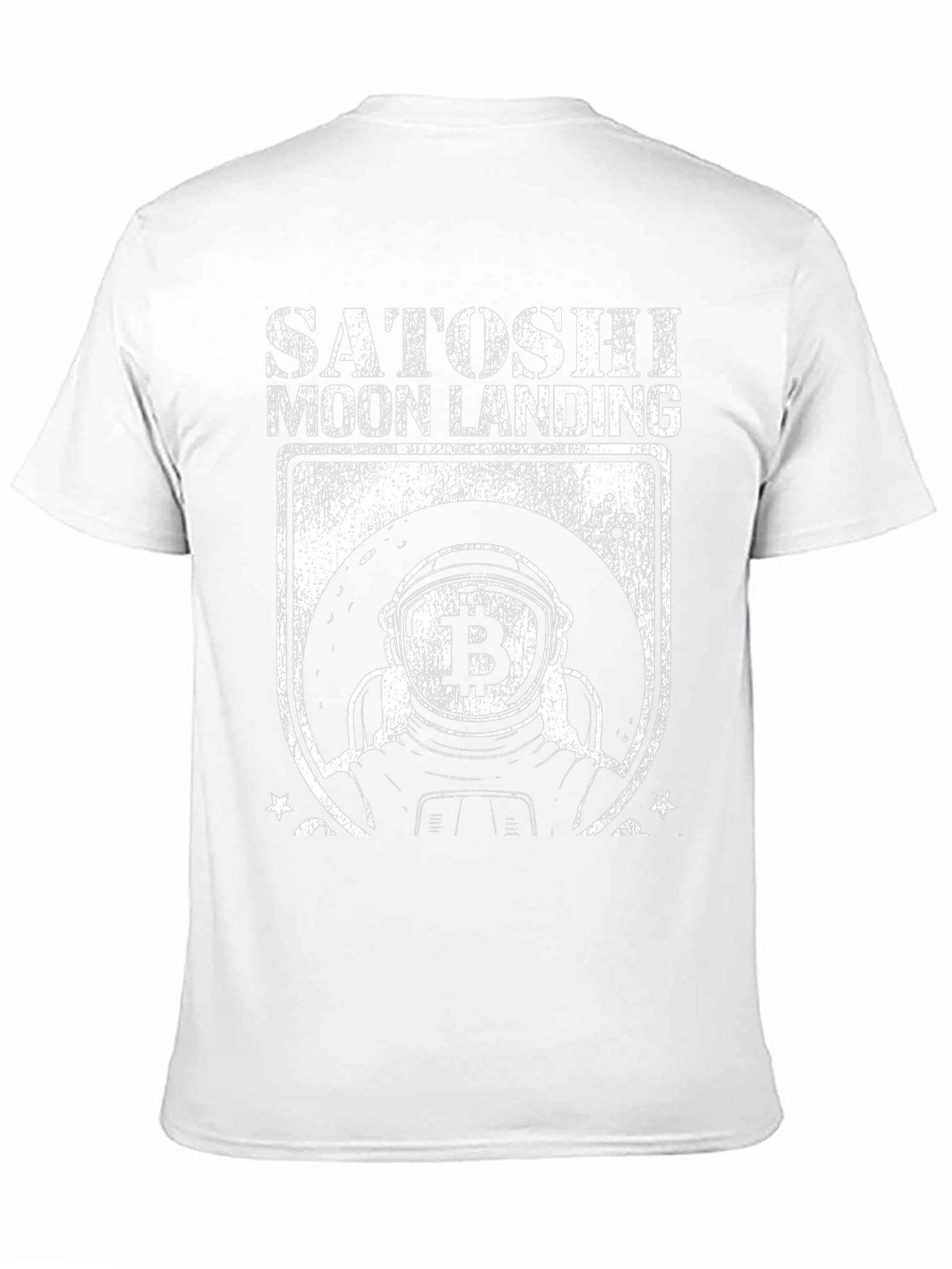 Satoshi Moon Landing Black Graphic T-Shirt