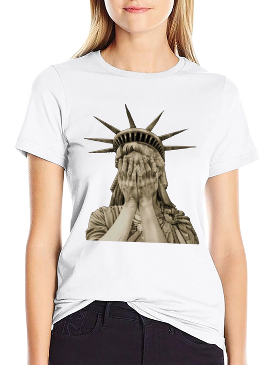 Statue of Liberty Crying Graphic Tee
