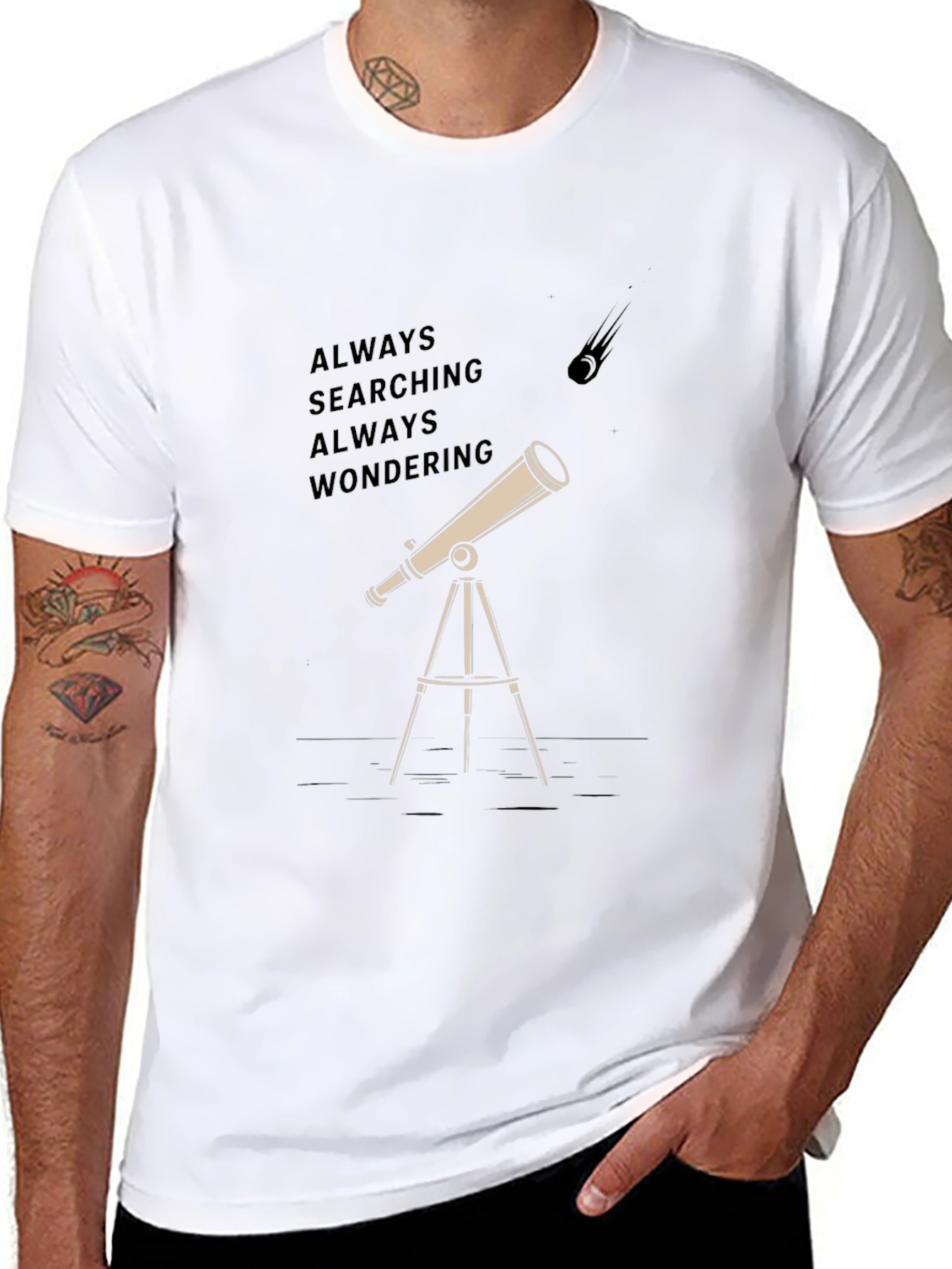 Always Searching T-Shirt - Telescope Graphic Tee