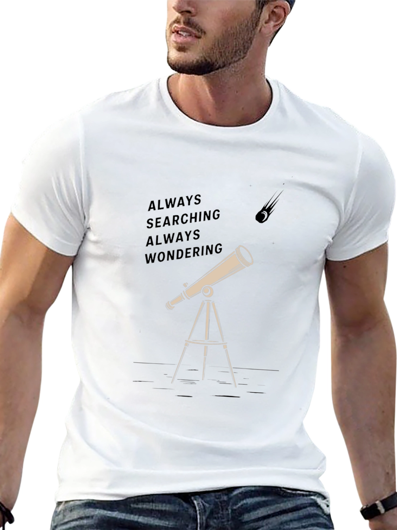 Always Searching T-Shirt - Telescope Graphic Tee
