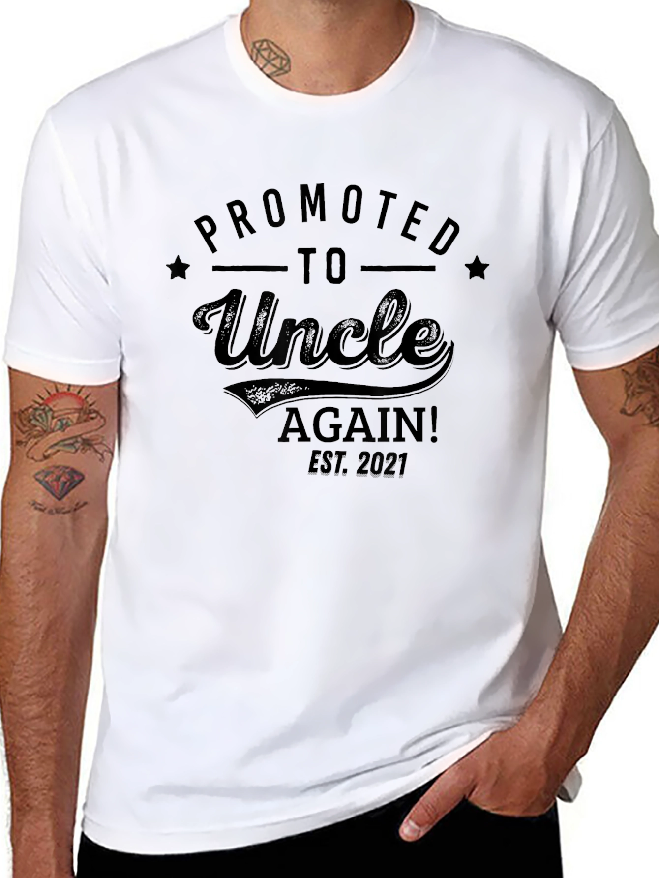 Promoted to Uncle Again! T-Shirt - Est. 2021