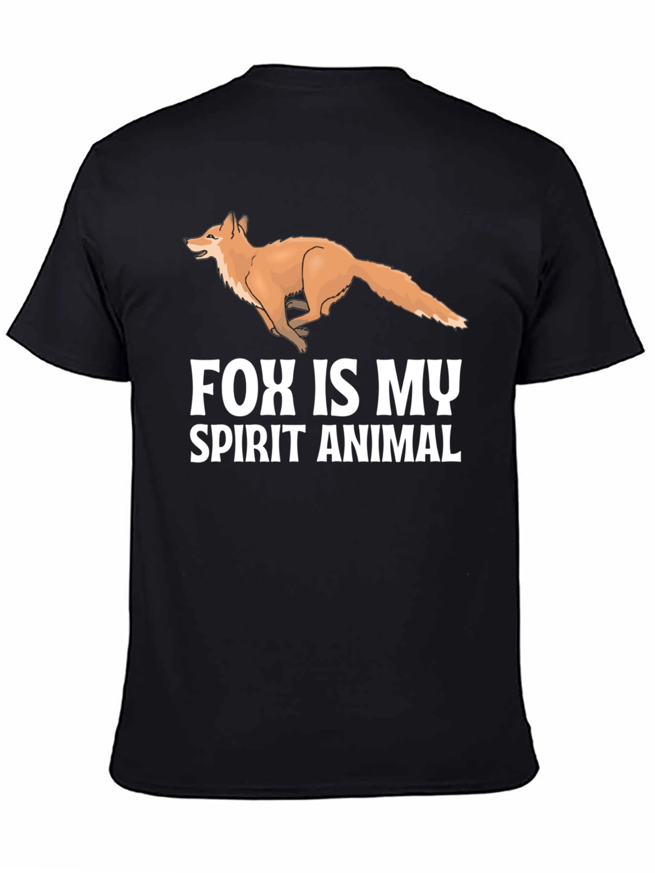 Fox Spirit Animal Black T-Shirt
